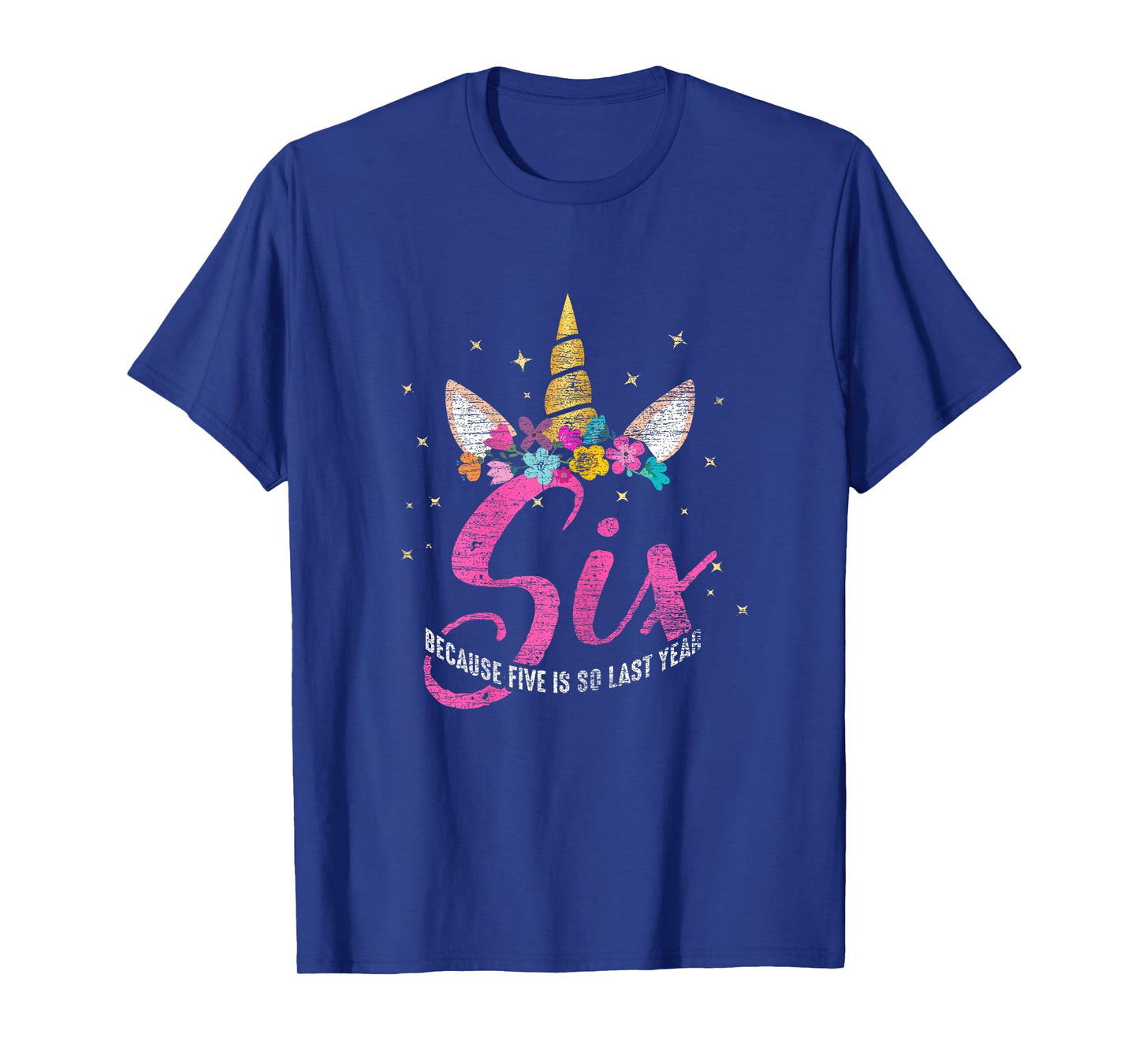 6 Years Old Birthday Girl Gifts Unicorn 6th Birthday T-Shirt