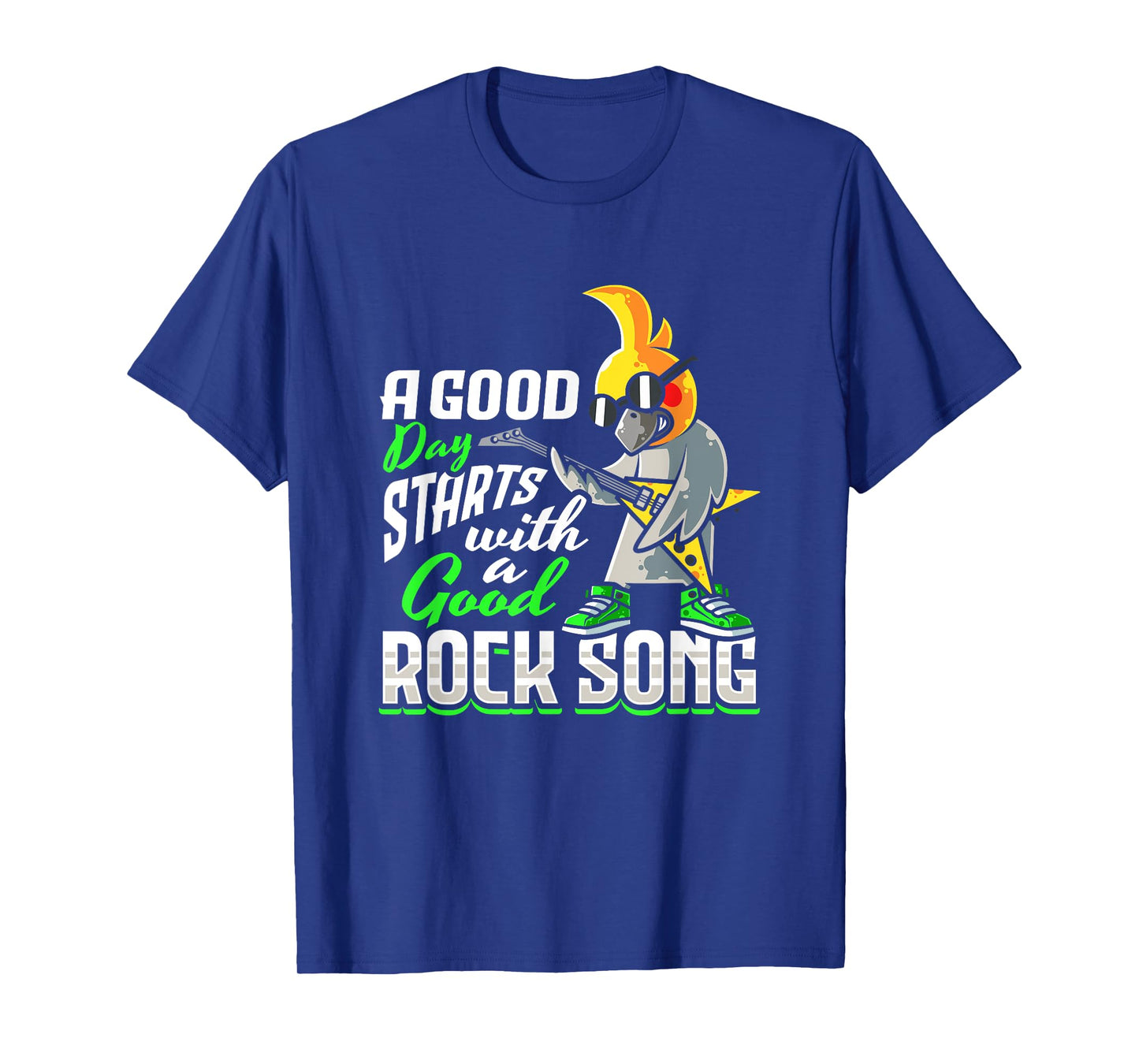 Cockatiel Bird Rock n Roll Design for a Rock music lover T-Shirt