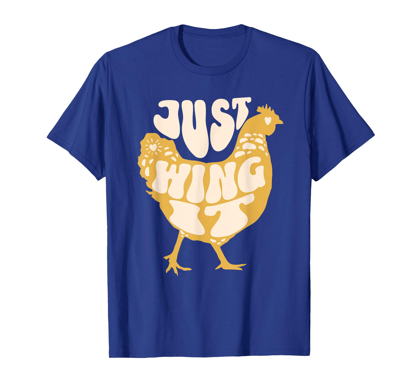 Just Wing It Funny Chicken Retro T-Shirt