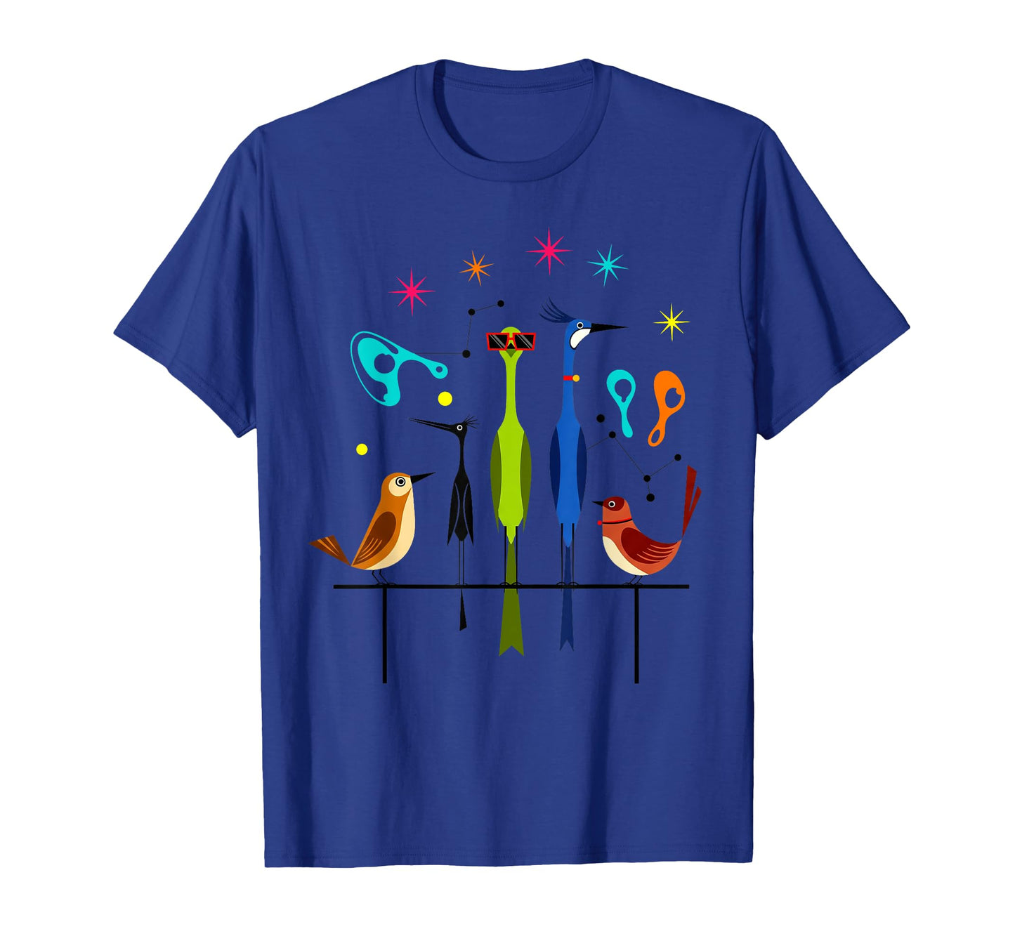 Retro Mid-Century Modern Birds 50s 60s Style Men Women Kid T-Shirt