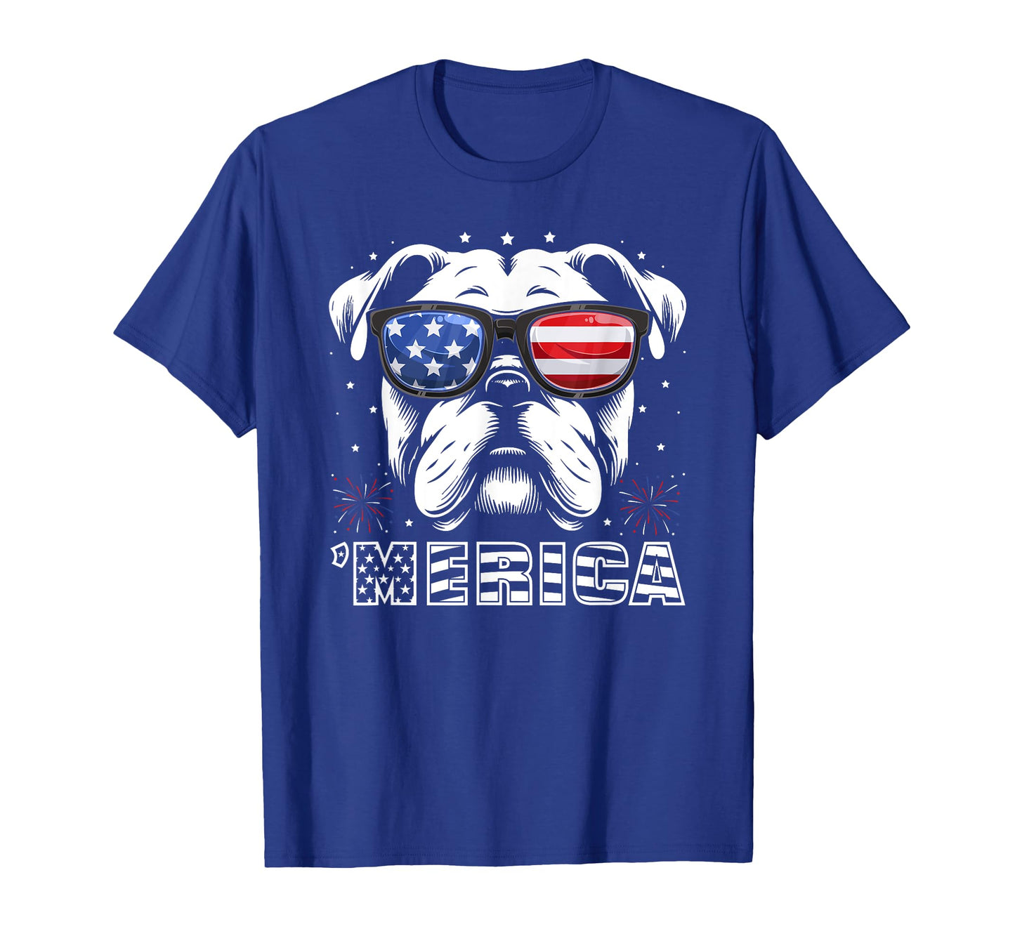Bulldog 4th Of July Merica Patriotic Dog Tee Men Women Kids T-Shirt