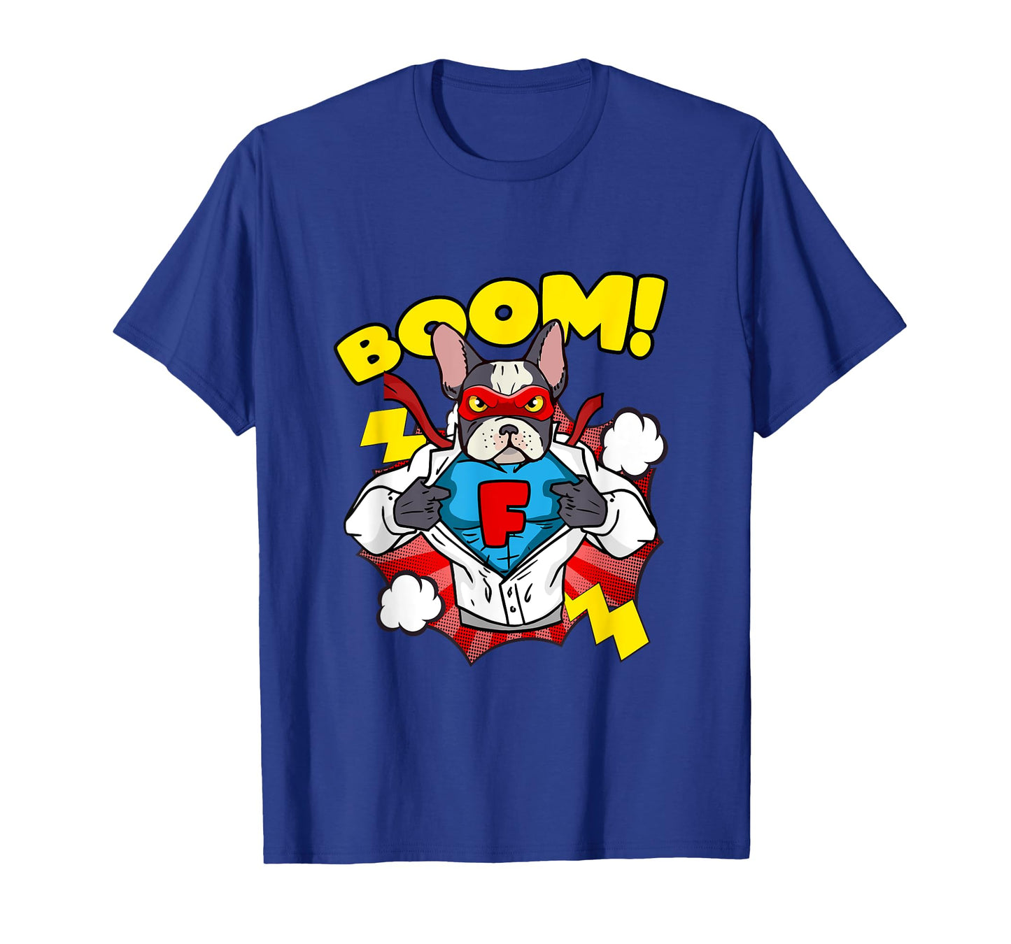 French Bulldog as Comic Super Hero T-Shirt for Men Women Kids