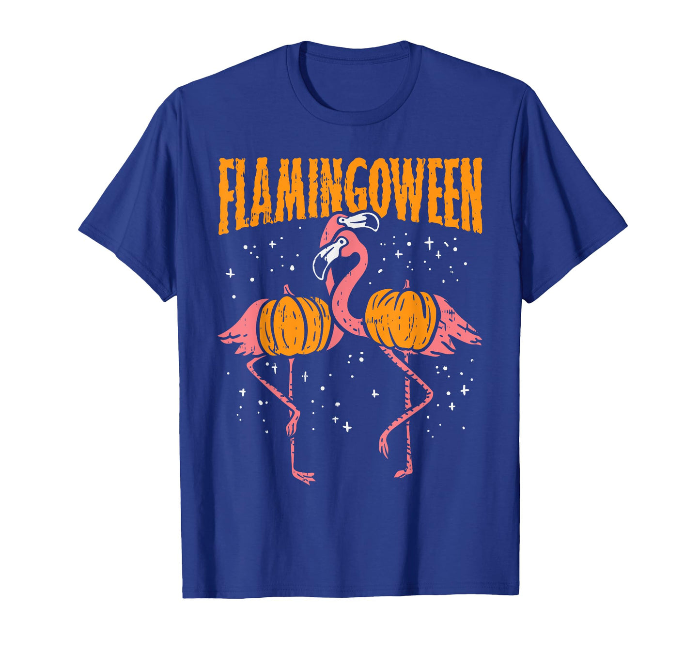 Flamingoween Pumpkin Flamingos Funny Bird Halloween Costume T-Shirt