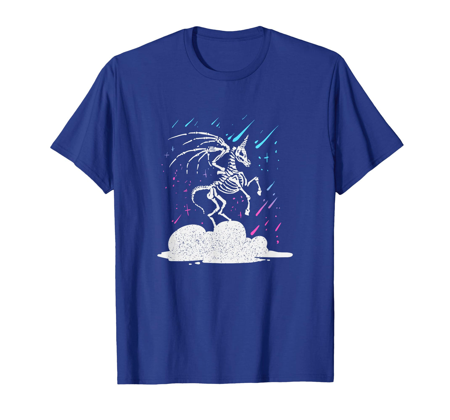 Dead Unicorn Skeleton Rainbow Artwork T-Shirt