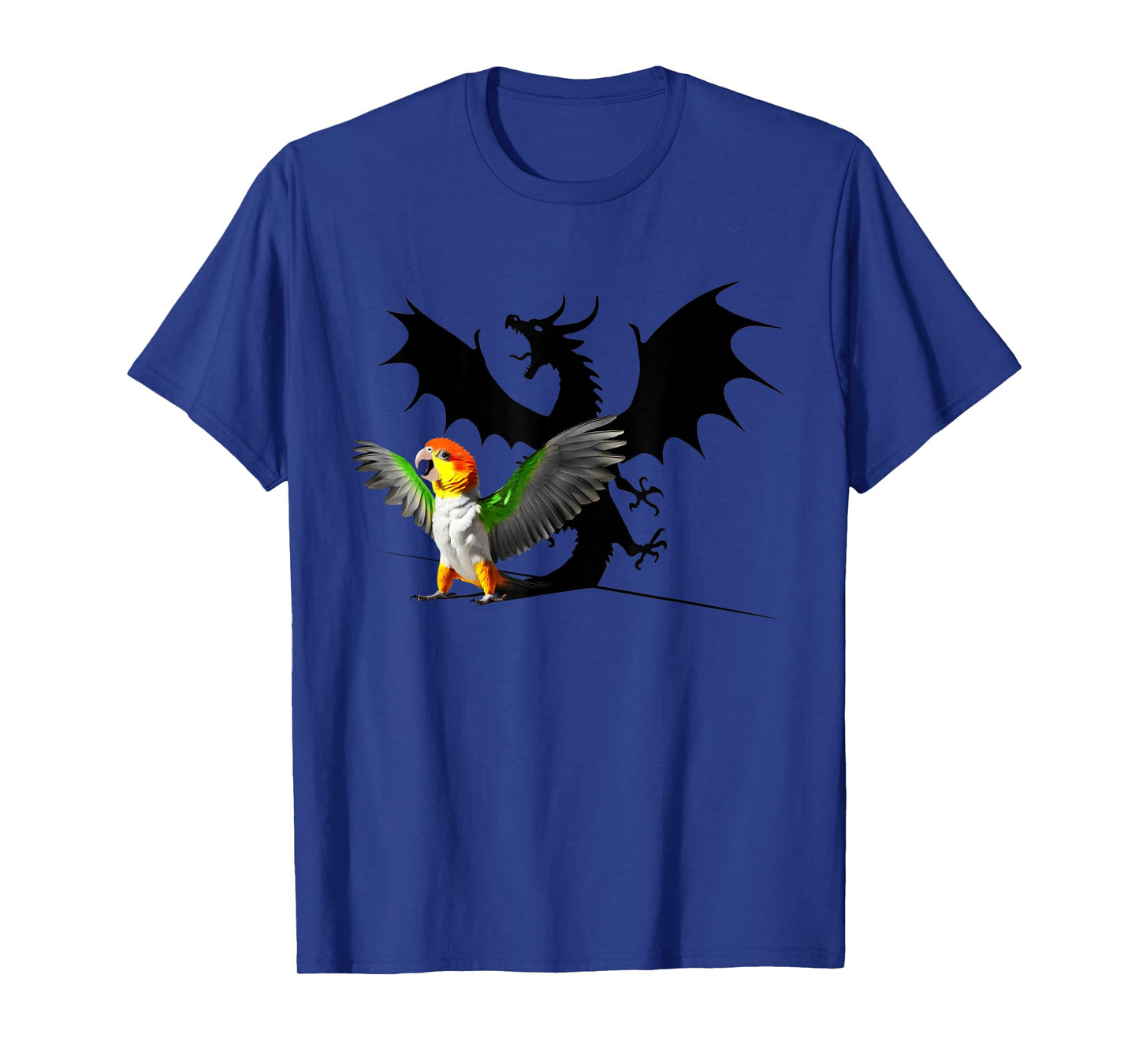 Funny Screaming White Bellied Caique Parrot Dragon Meme T-Shirt