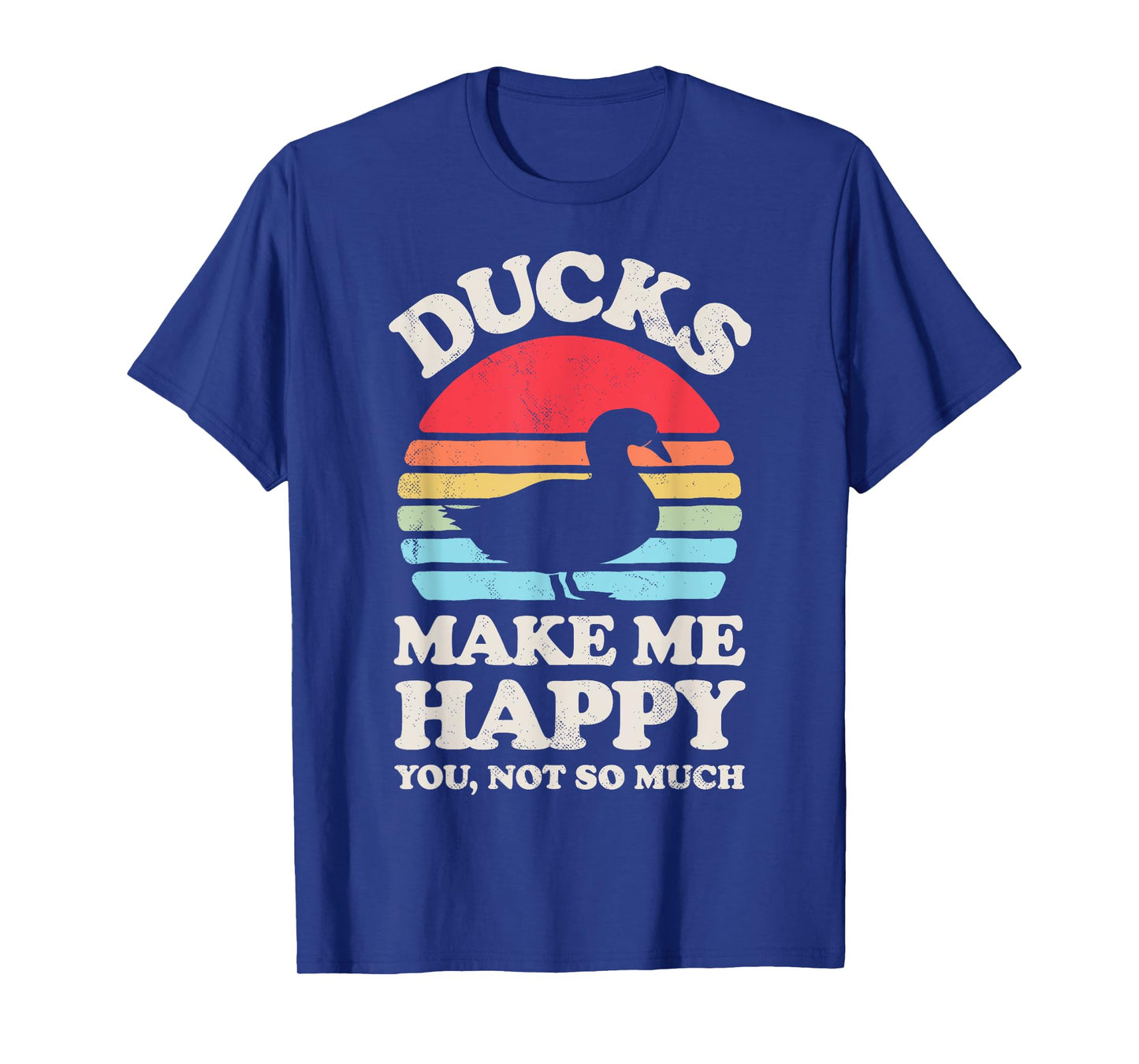 Ducks Make Me Happy Funny Duck Lover Farmer Farm Retro Men T-Shirt