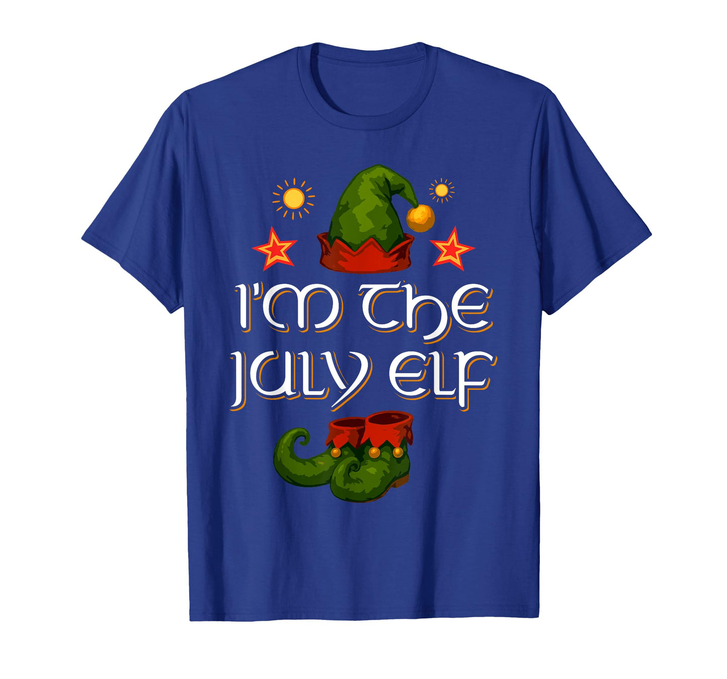 I'm The July Elf Christmas In July Santa Hawaiian Christmas T-Shirt