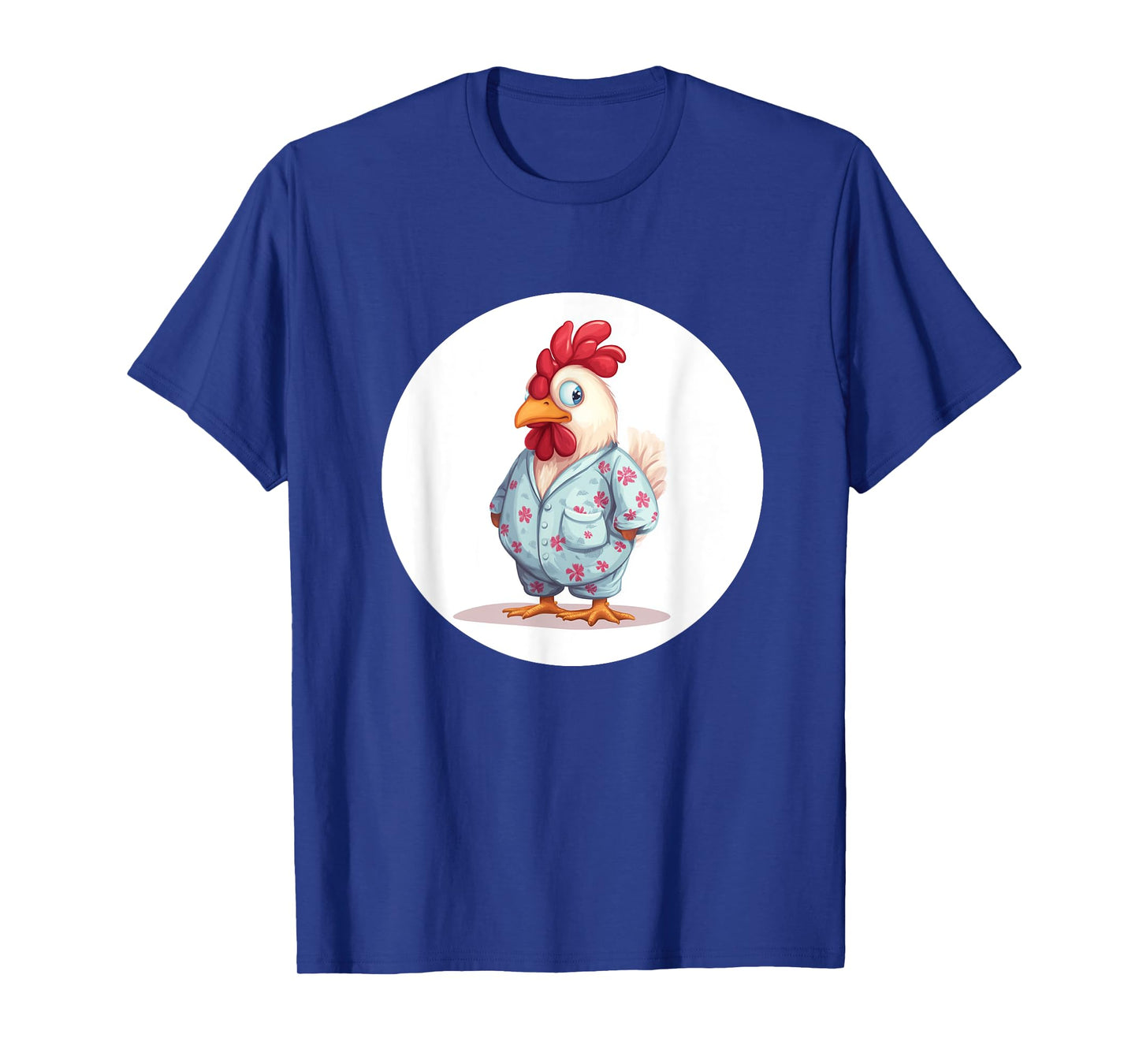 Fun looking Chicken in Pajama for Rooster Dreamer T-Shirt
