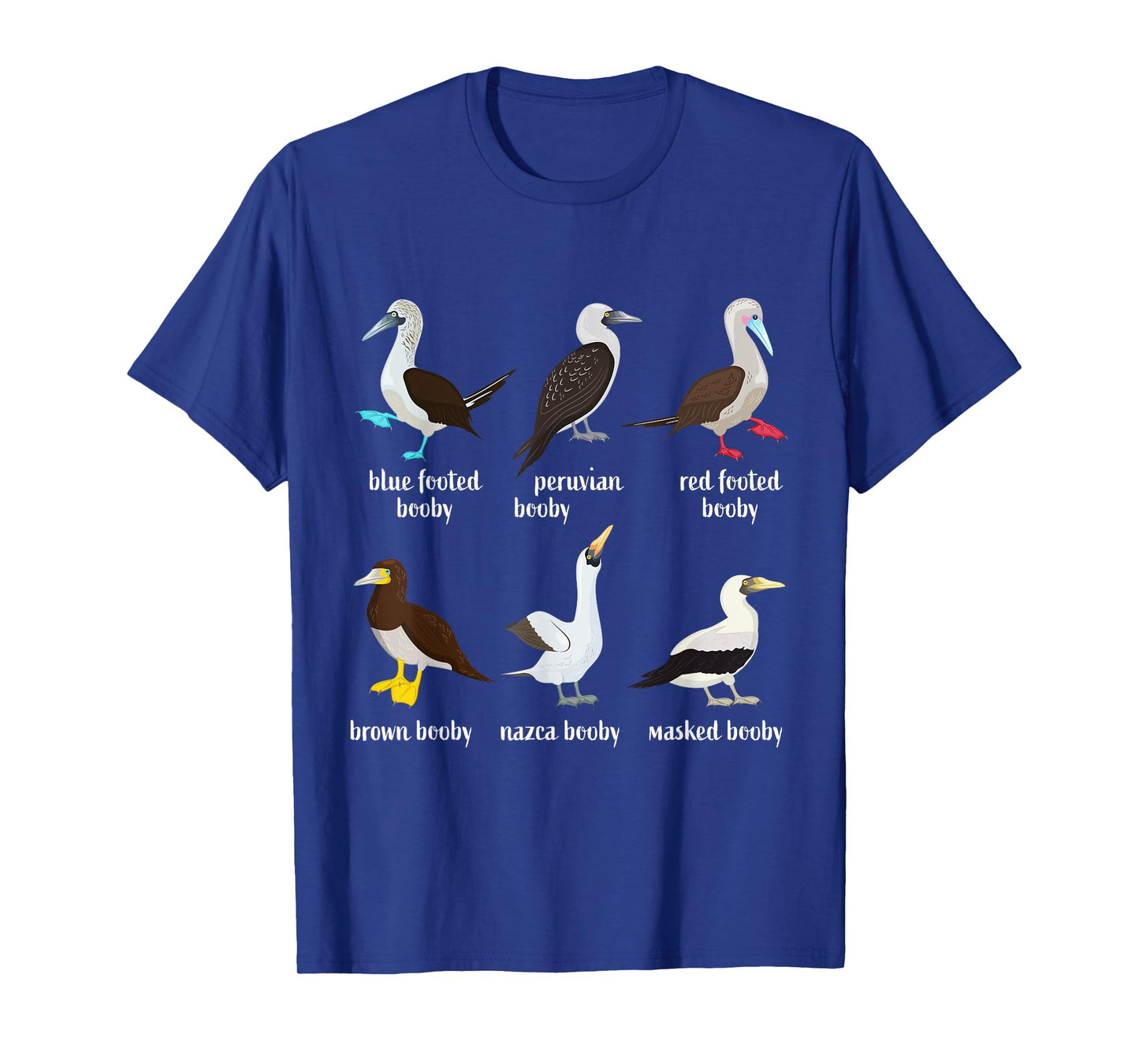 Types of Booby Birds galapagos islands wildlife T-Shirt