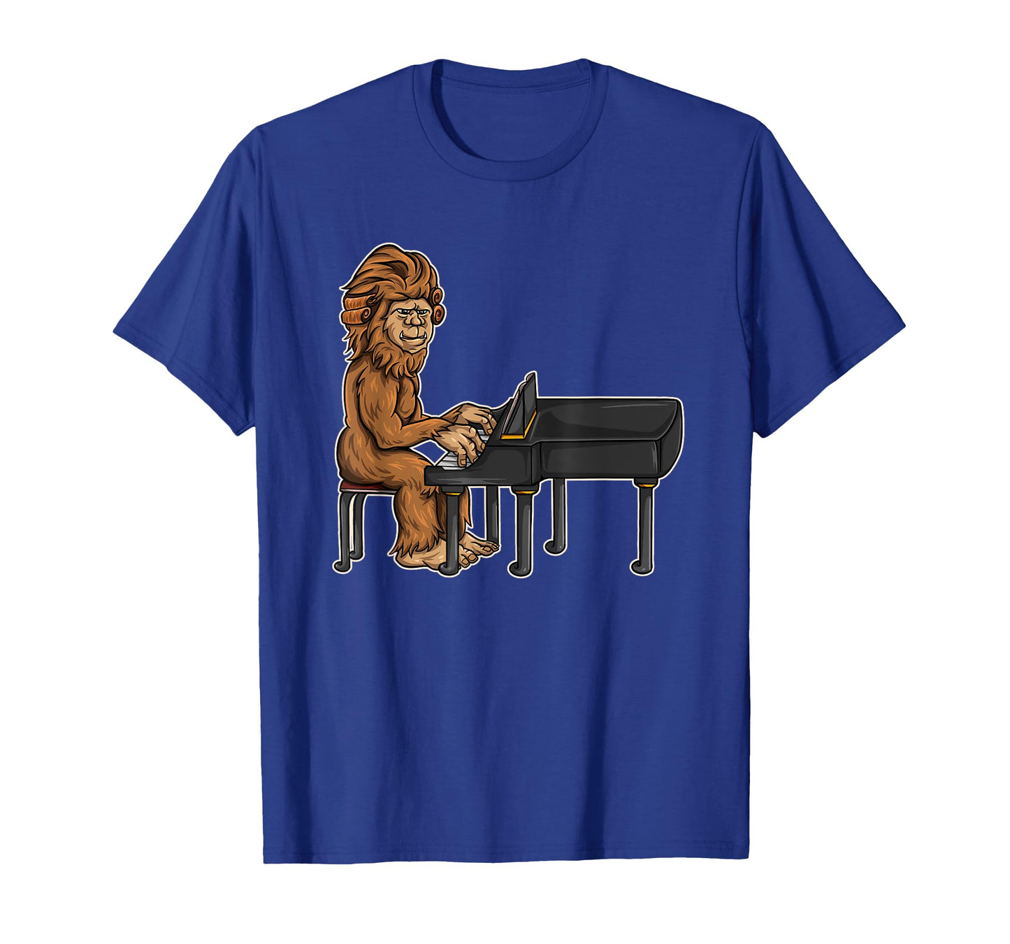 Bigfoot Playing Piano - Funny & Magical Sasquatch Pianist T-Shirt
