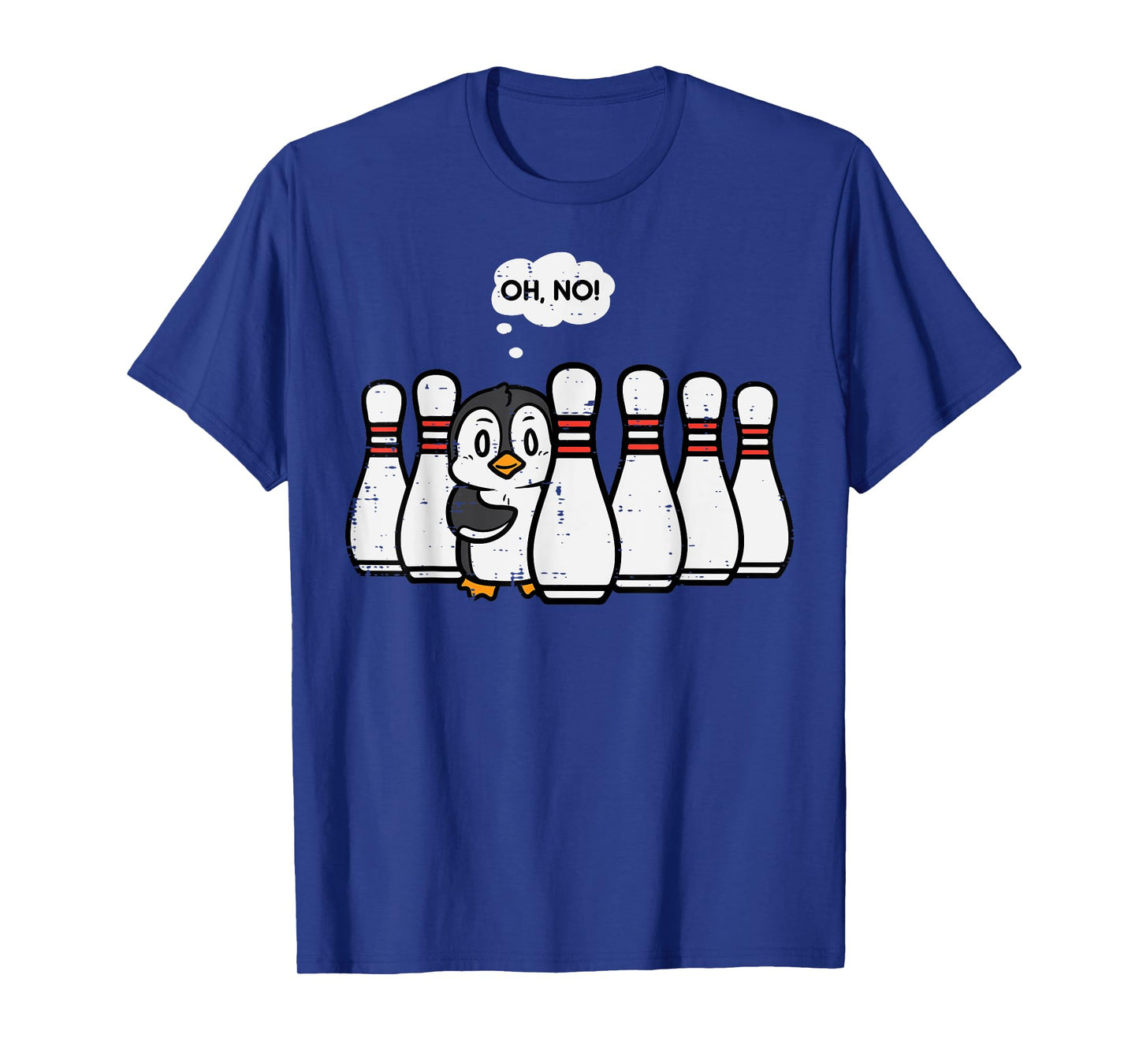 Penguin Bowling Pins Oh No Funny Bowler Player Men Women Kid T-Shirt