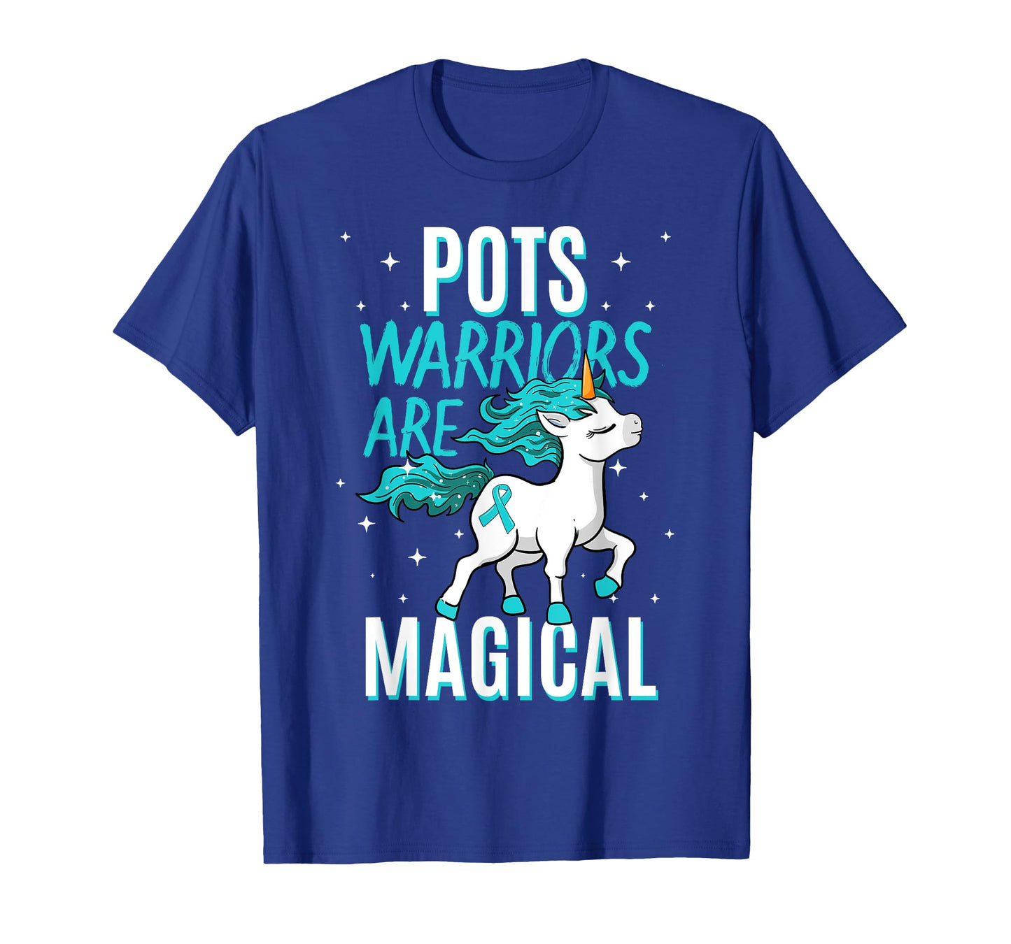 POTS Warriors Are Magical Unicorn Ribbon Dysautonomia T-Shirt