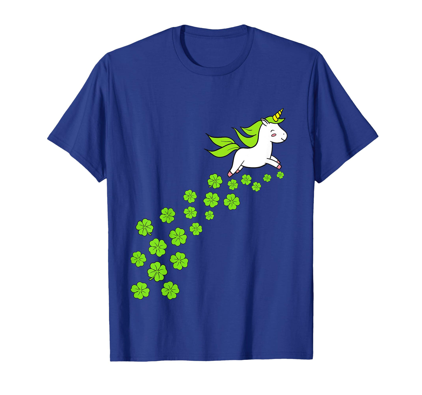Kids Girls Happy St Patricks Day Unicorn Shamrock Clover Toddler T-Shirt