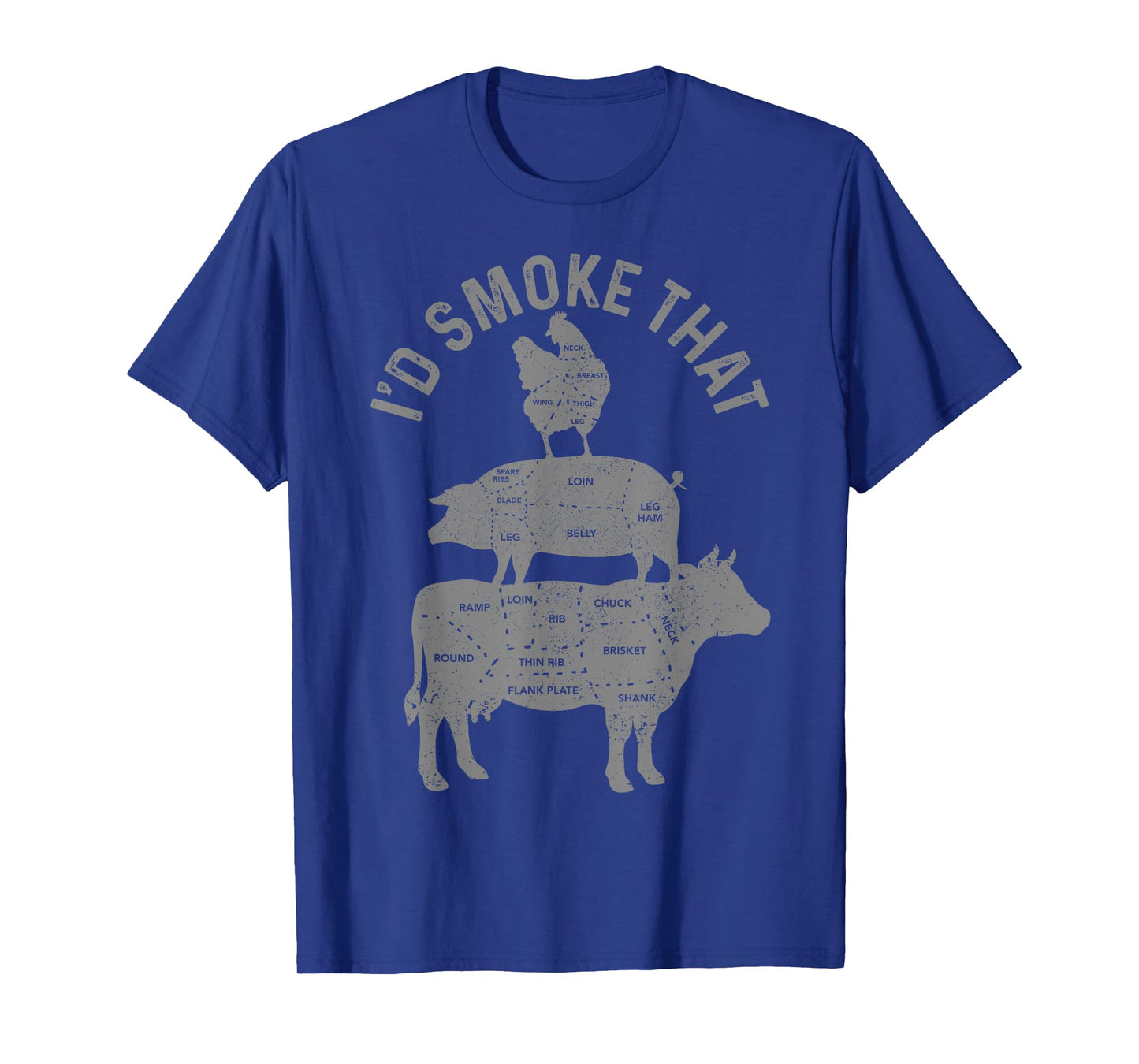 Chef Butcher BBQ I'd Smoke That Pork Beef Funny Father's Day T-Shirt