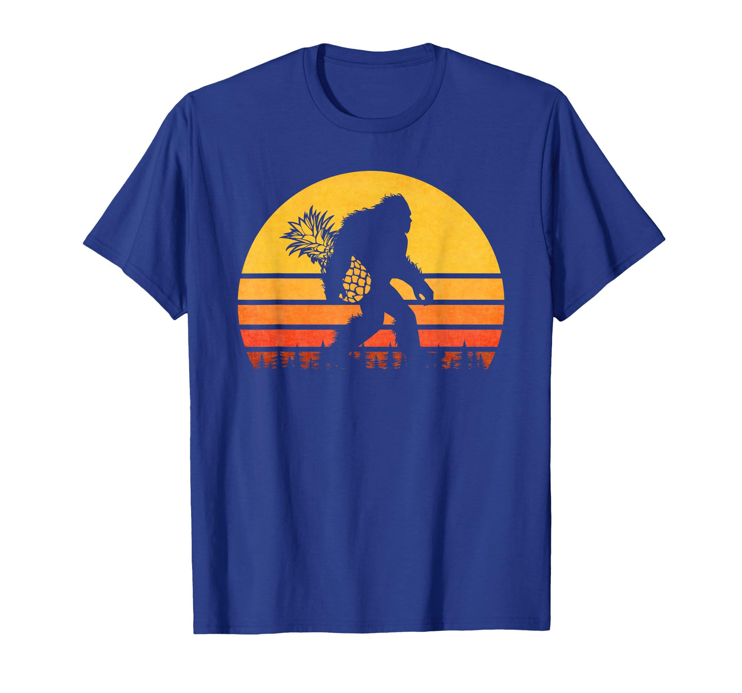Retro Bigfoot Pineapple T-Shirt, Sasquatch With Fruit Tee T-Shirt
