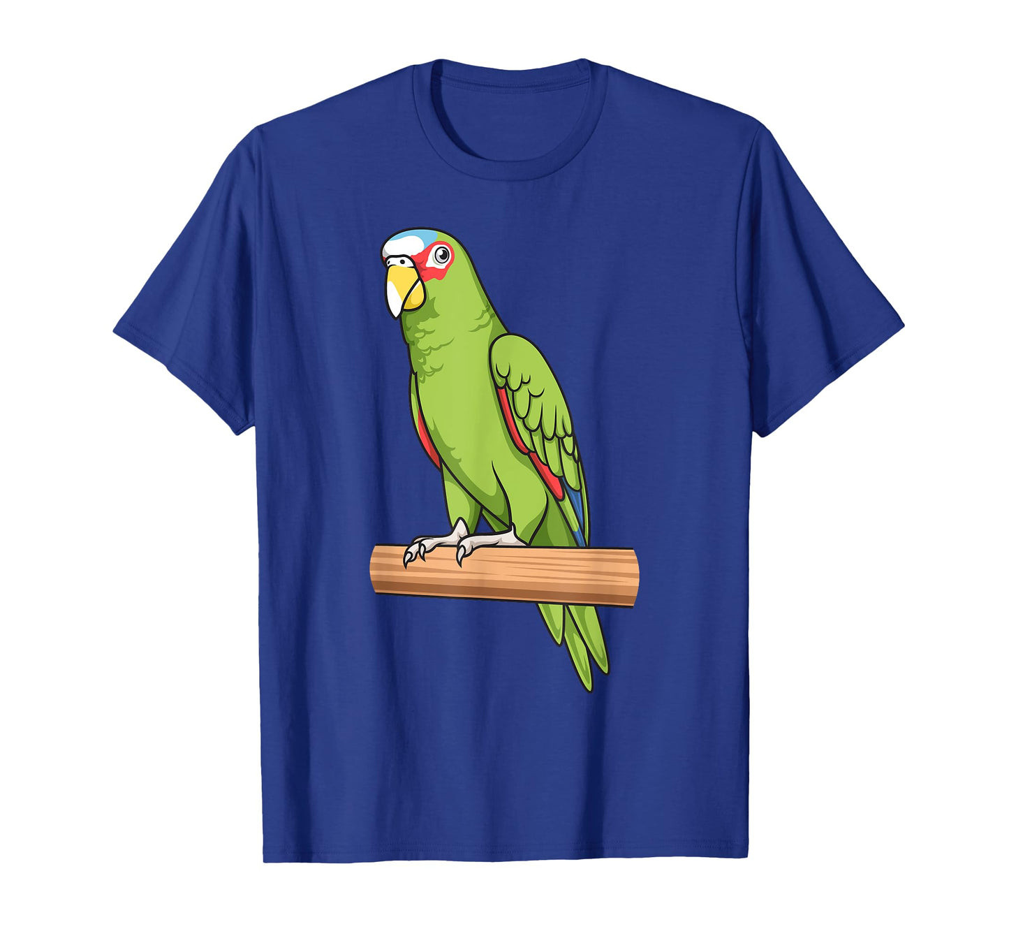 Parrot Bird White-Fronted Sitting on a Tree Branch T-Shirt