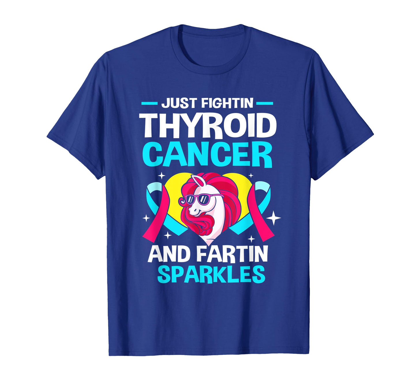 Unicorn Thyroid Cancer Funny Thyroid Cancer Warrior T-Shirt