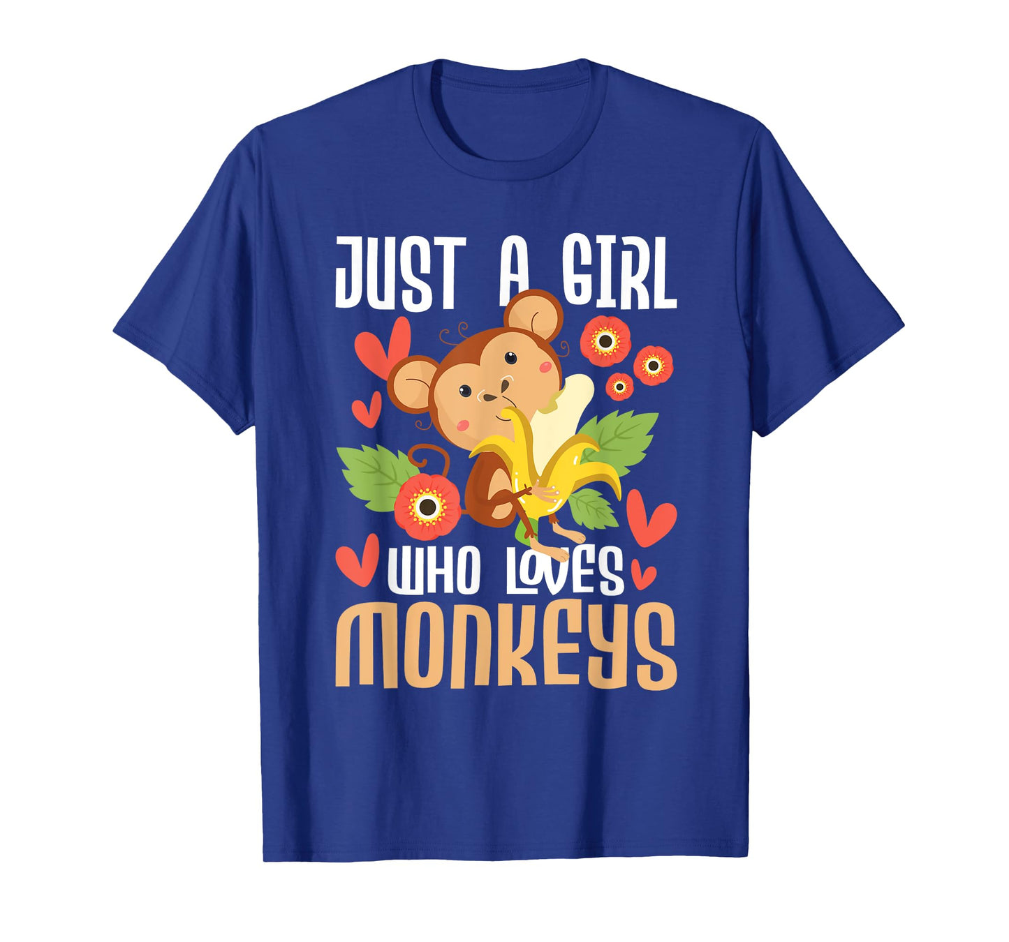 Just A Girl Who Loves Monkeys - Safari Monkey Primate Lover T-Shirt