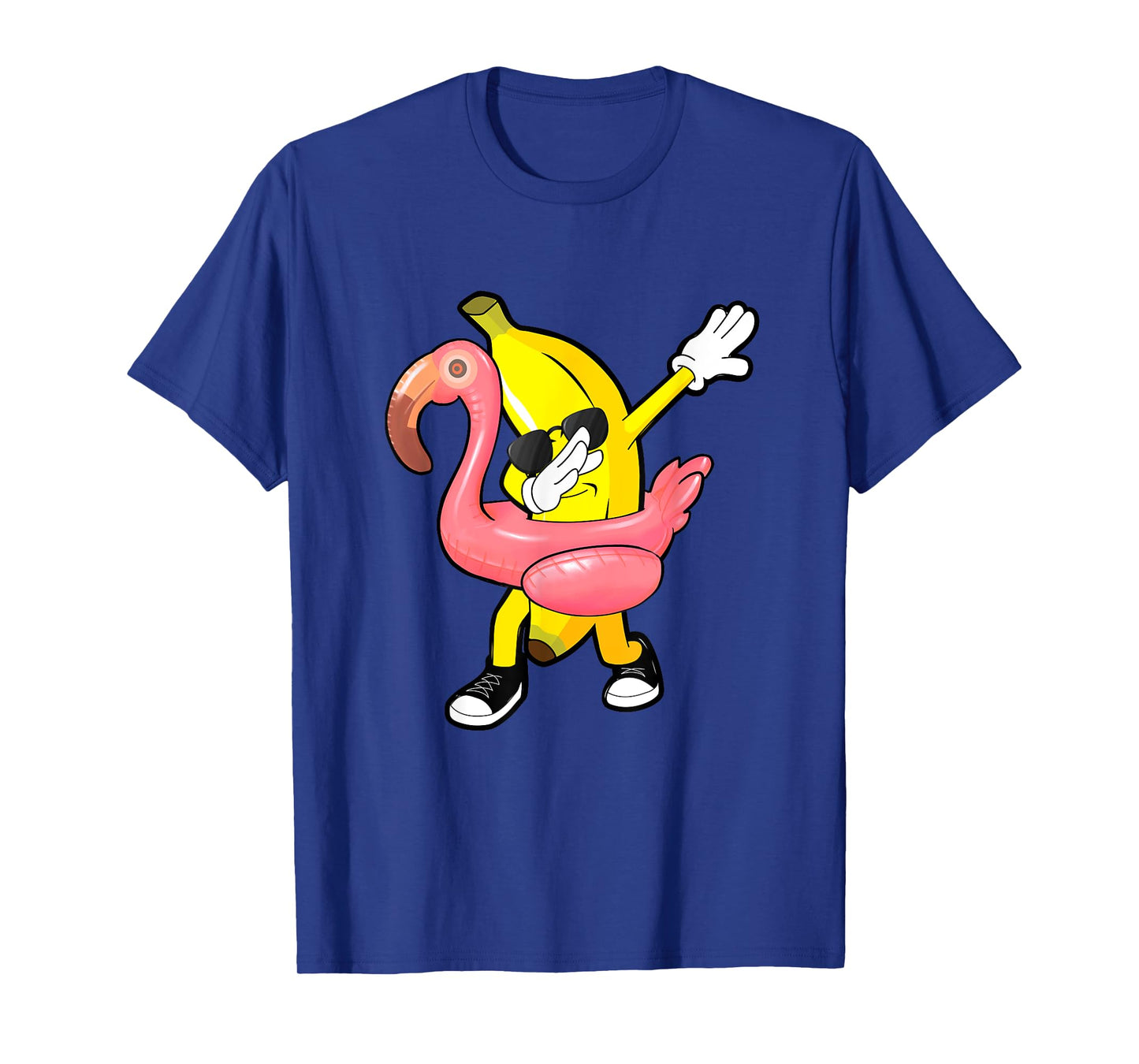 Summer Tropical Fruit Hawaii Dabbing Banana Flamingo Float T-Shirt for Men Women