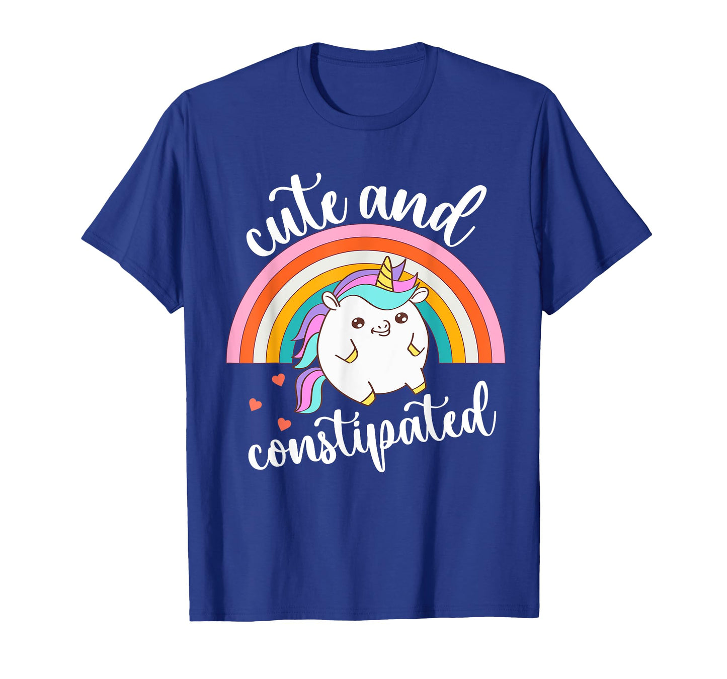 Funny Constipation IBS-C Tummy Ache Cute Constipated Unicorn T-Shirt