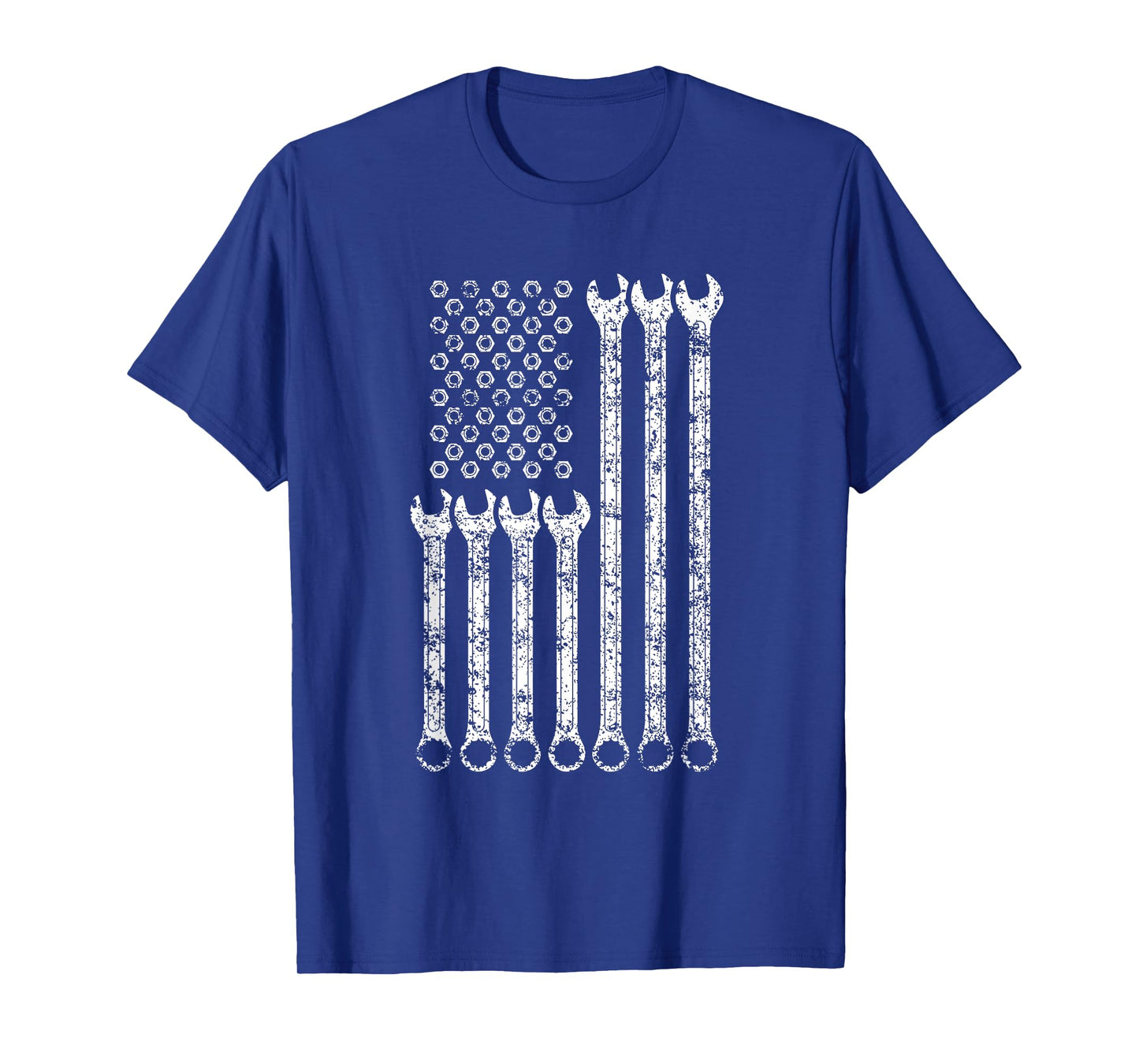 American Flag Mechanic Combination Wrench Wrenches Car T-Shirt