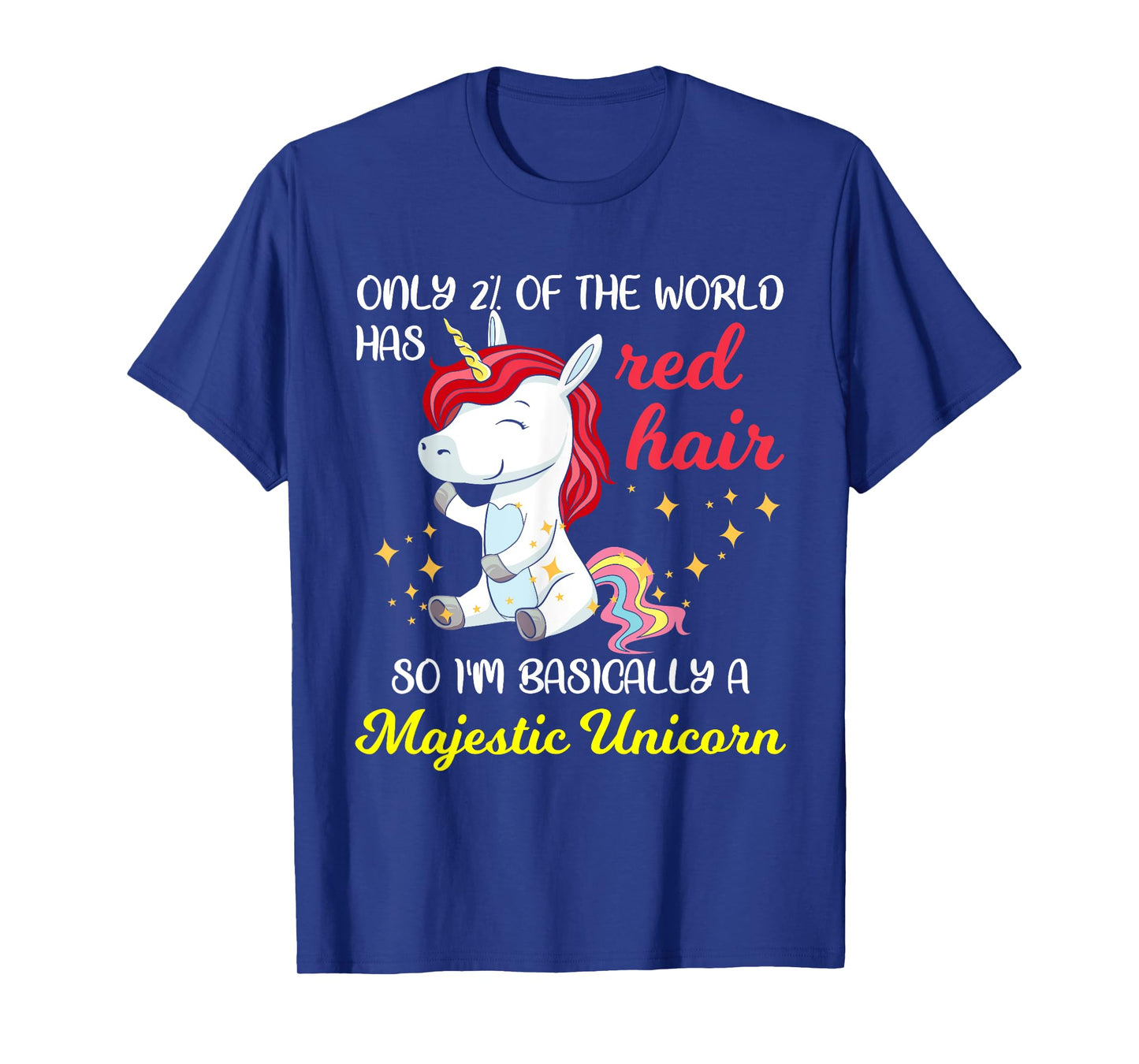 Red Hair Majestic Unicorn Funny Ginger Head Pride T-Shirt T-Shirt