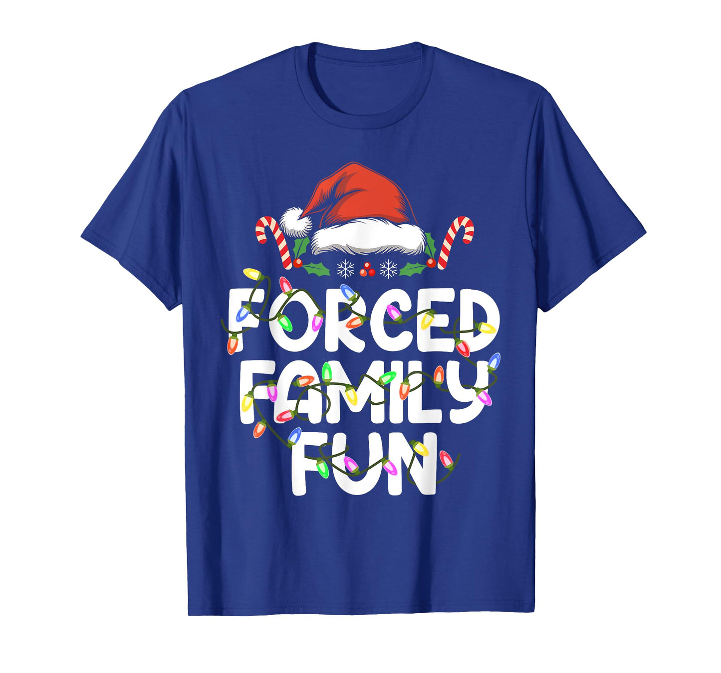 Forced Family Fun Christmas Pajamas Funny T-Shirt