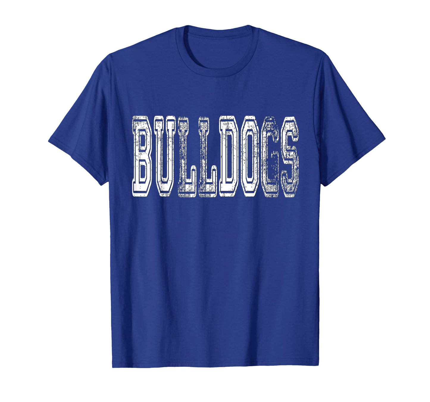 Bulldogs Mascot Distressed Vintage School Sports Name Fan T-Shirt