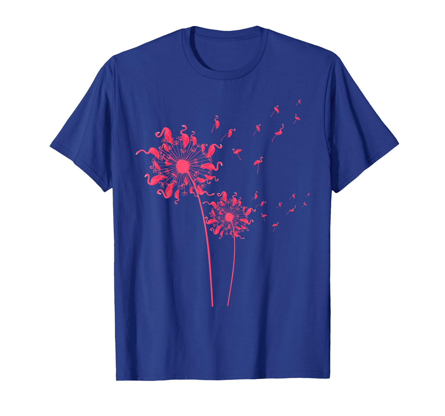 Cool Flamingo For Women Girls Ladies Dandelion Tropical Bird T-Shirt