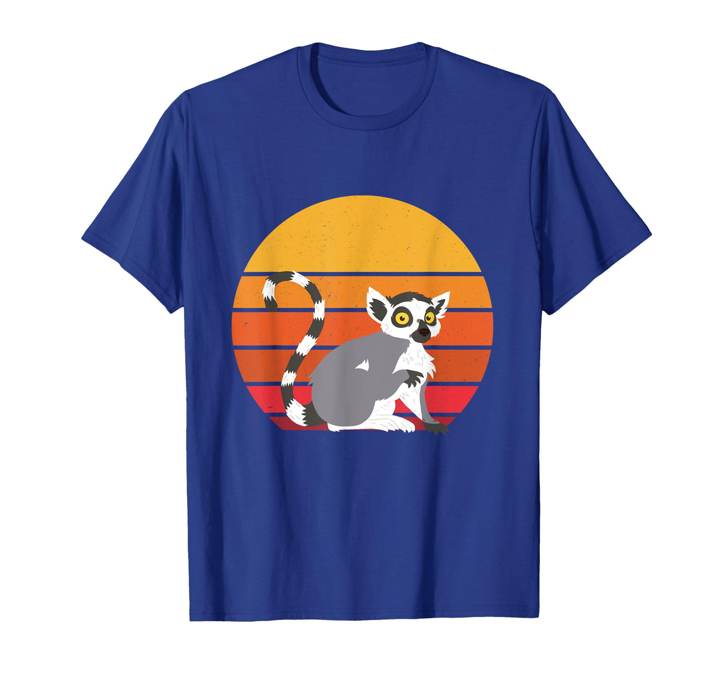 Lemur Sunset Funny Lemur Lover Retro Madagascar Animal T-Shirt