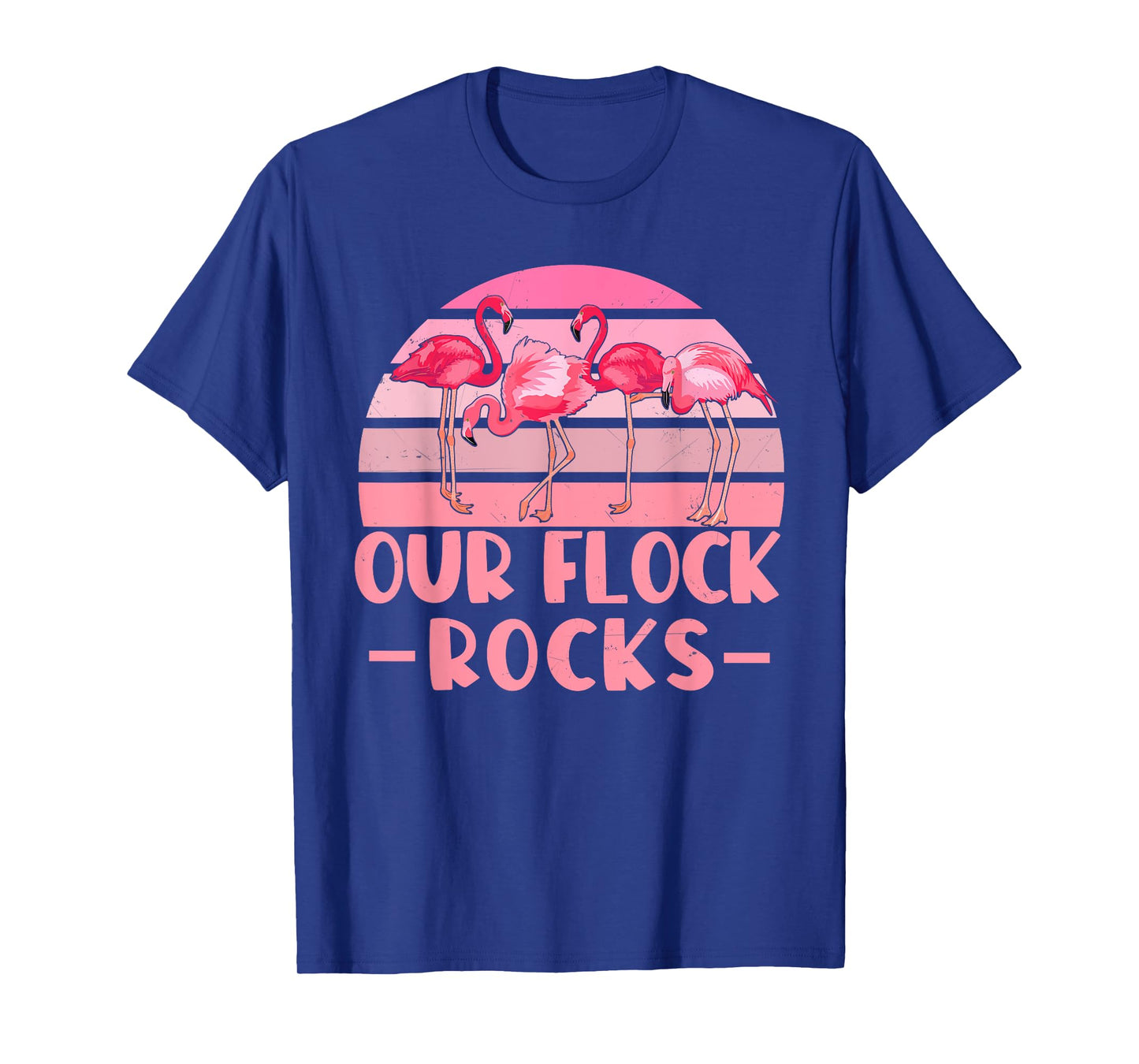 Our Flock Rocks Flamingos Lover Family Vacation Group T-Shirt