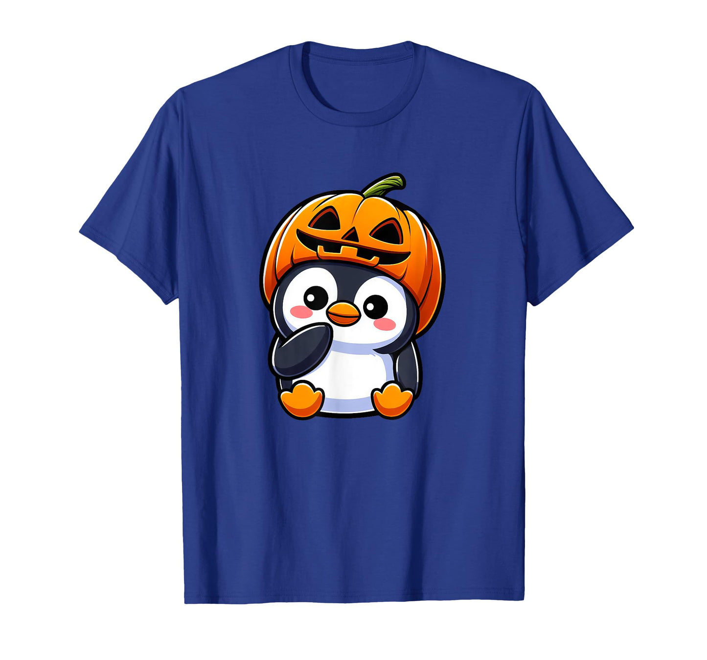 Halloween Penguin Pumpkin Hat T-Shirt