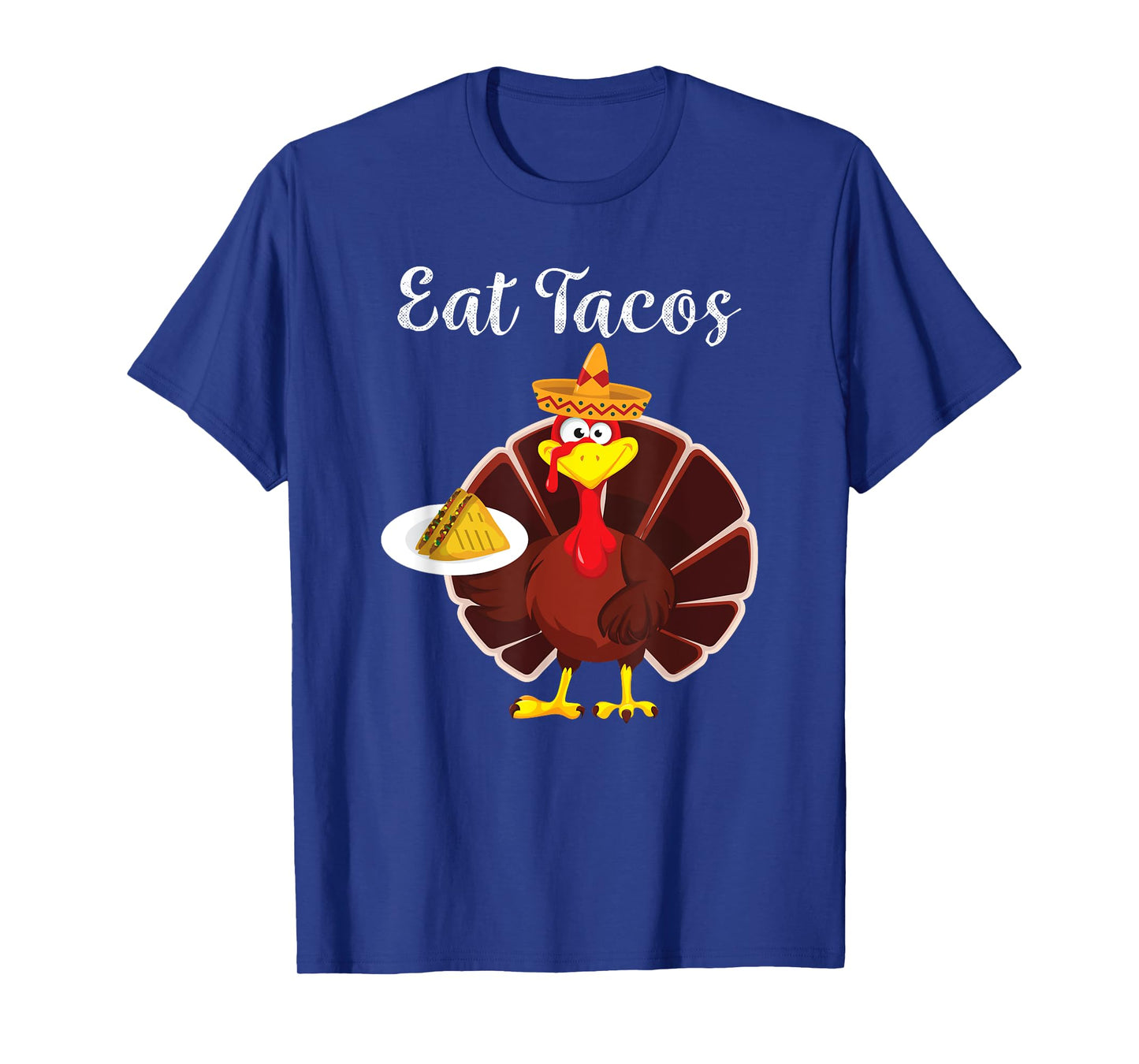 Funny Mexican Turkey Eats Tacos Thanksgiving Christmas T-Shirt