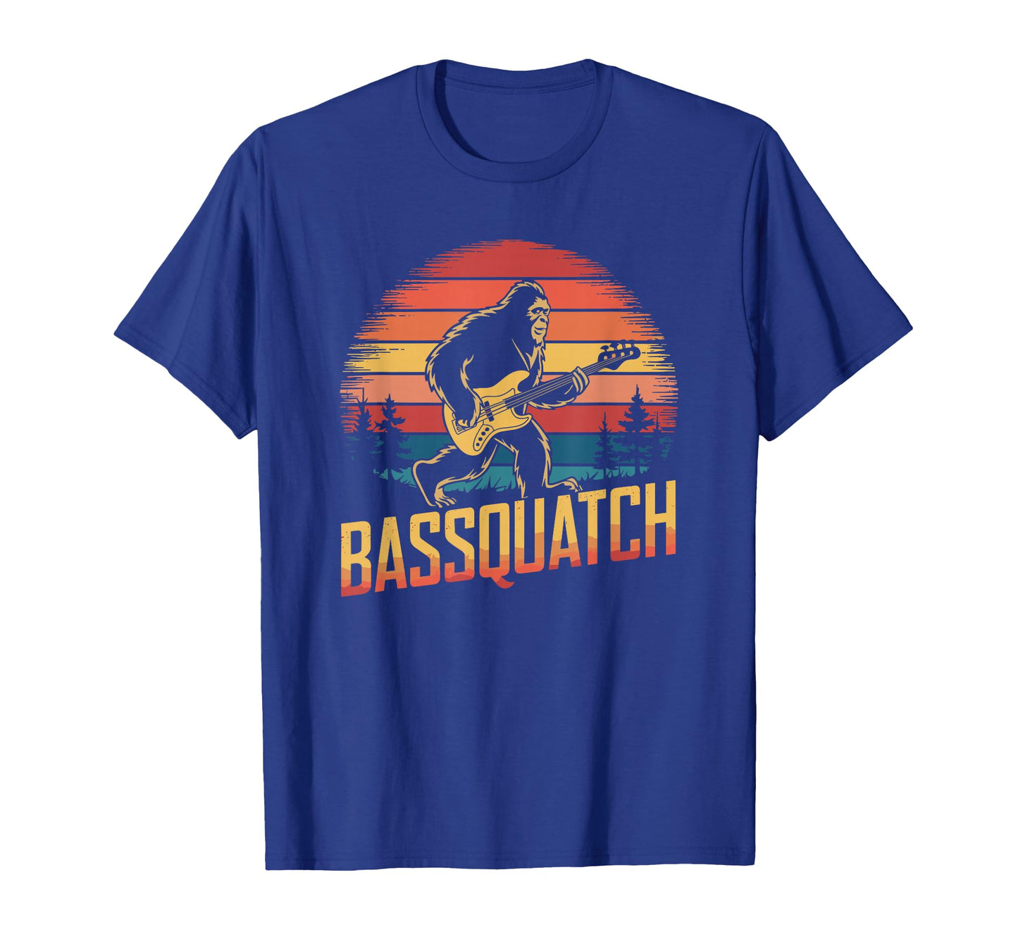 Bassquatch, Retro Bigfoot Bass Guitar Sasquatch T-Shirt
