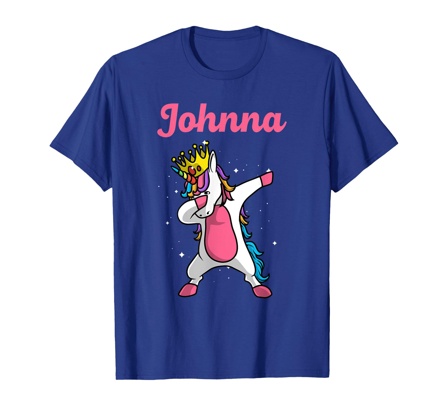 JOHNNA Name Personalized Birthday Dabbing Unicorn Queen T-Shirt