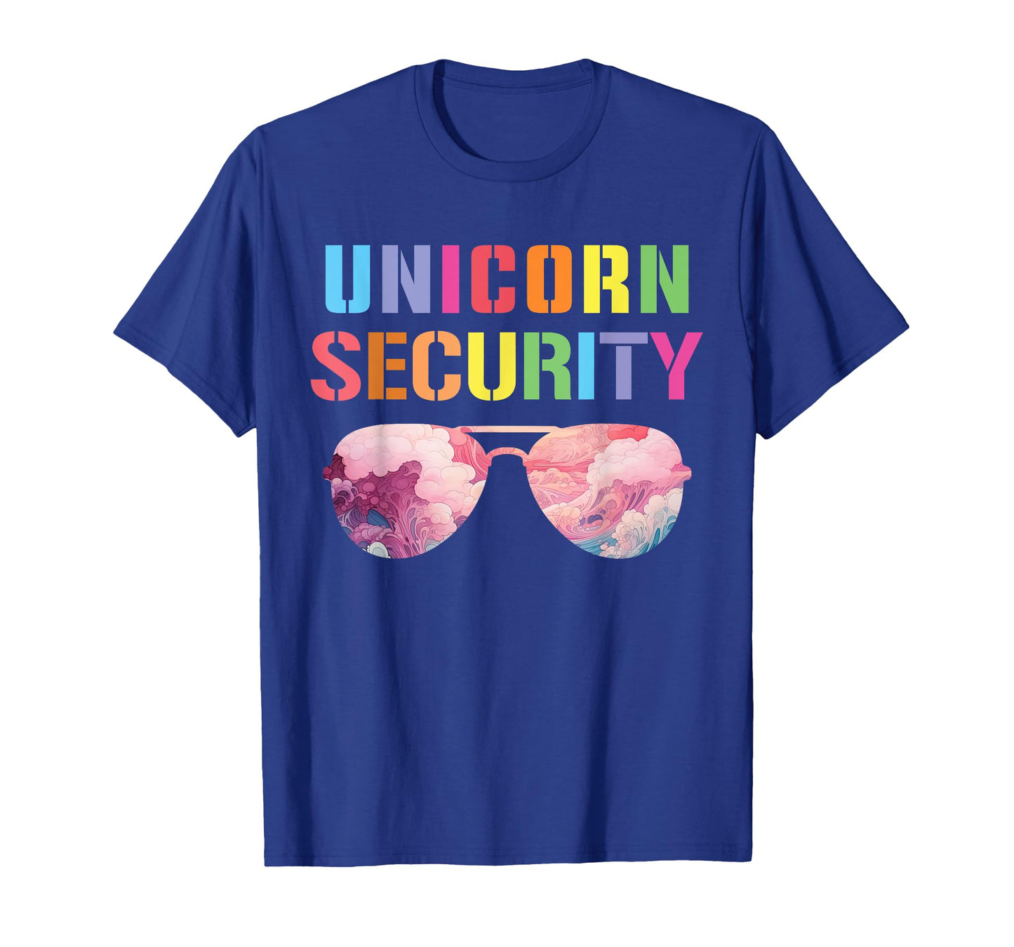 Halloween Dad Mom Daughter Adult Costume, Unicorn Security T-Shirt