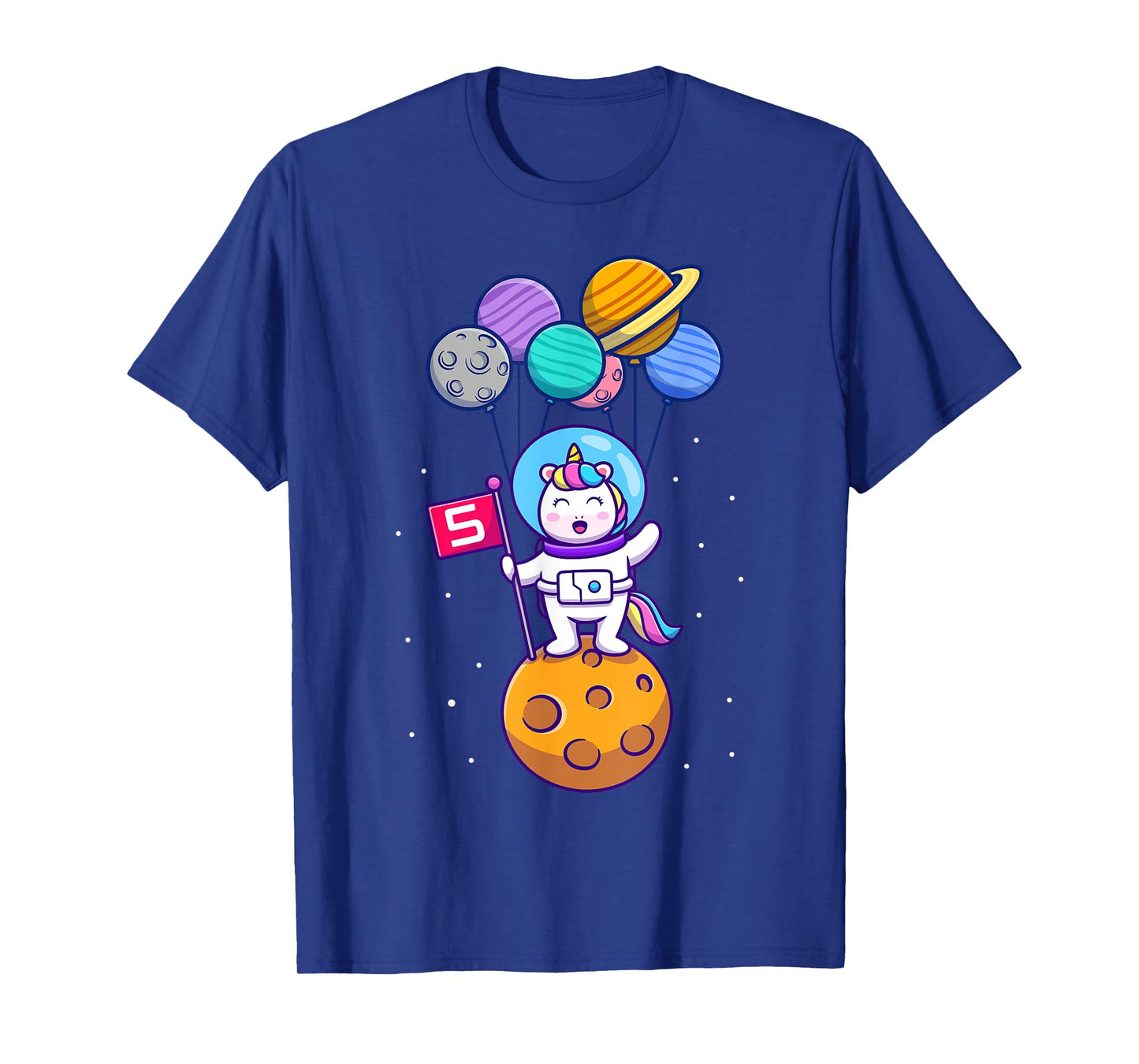 This Little Unicorn Astronaut is 5 for Birthday Girls T-Shirt