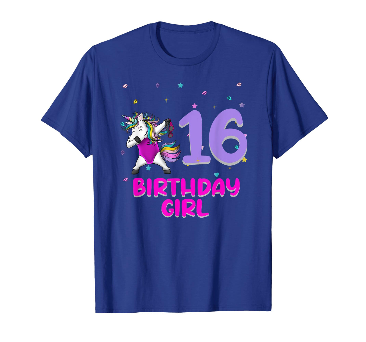 Unicorn Swimsuit 16th Birthday Girl Love Funny 16 Years Old T-Shirt