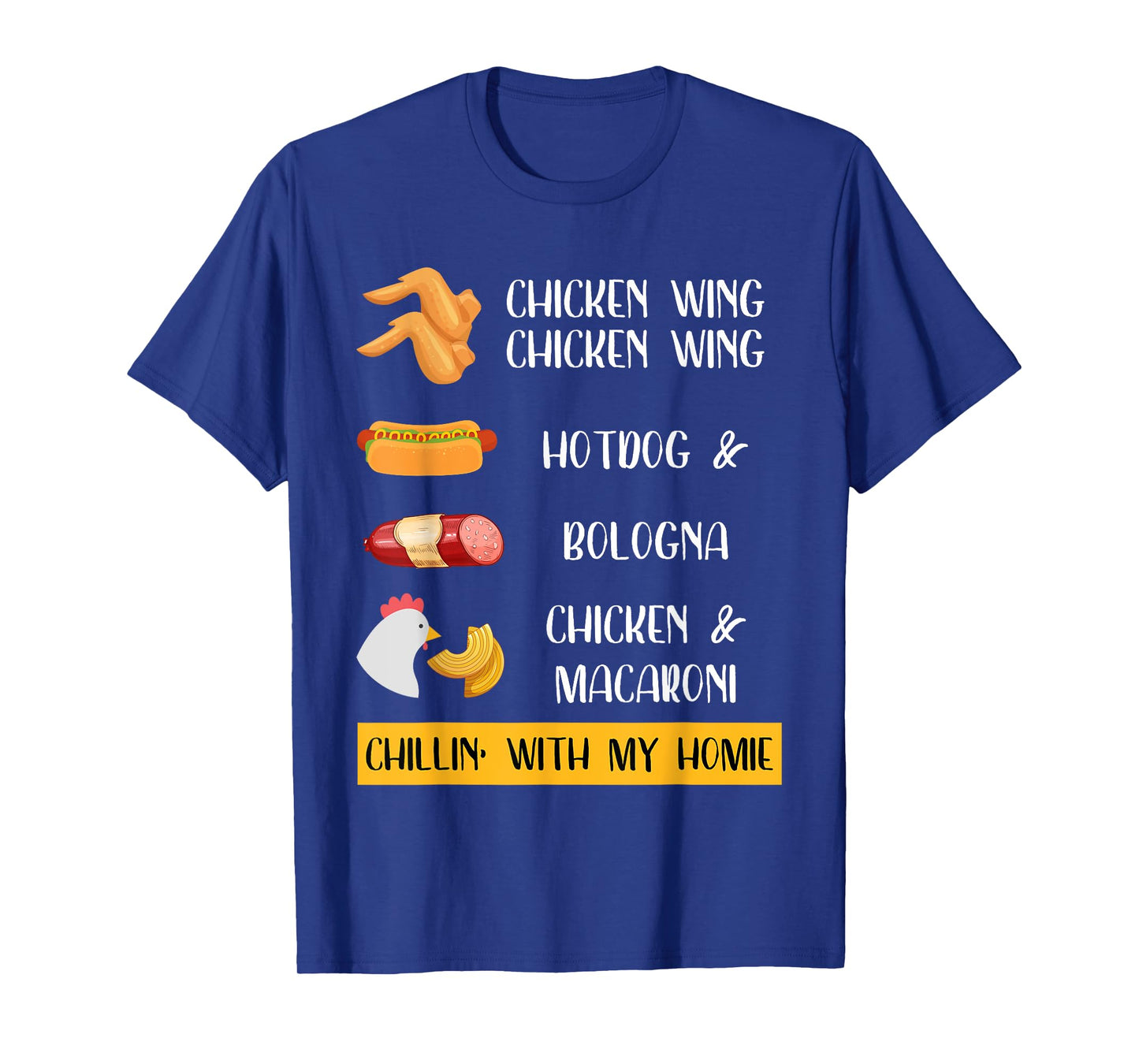 Chicken Wing Chicken Wing Hotdog and Bologna Shirt Kids, Men T-Shirt