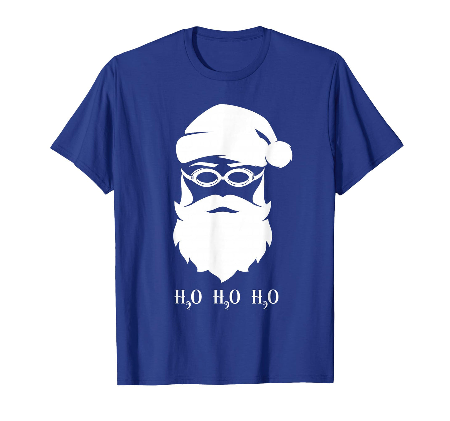 Swimming Christmas Santa Claus H20 Swimmer Xmas T-Shirt