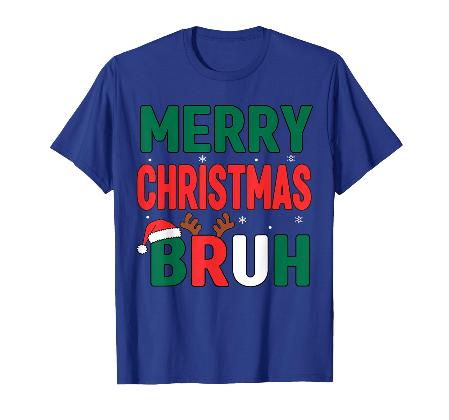 Bruh Christmas Shirt Kids Xmas Men Teen Boys Funny Christmas T-Shirt
