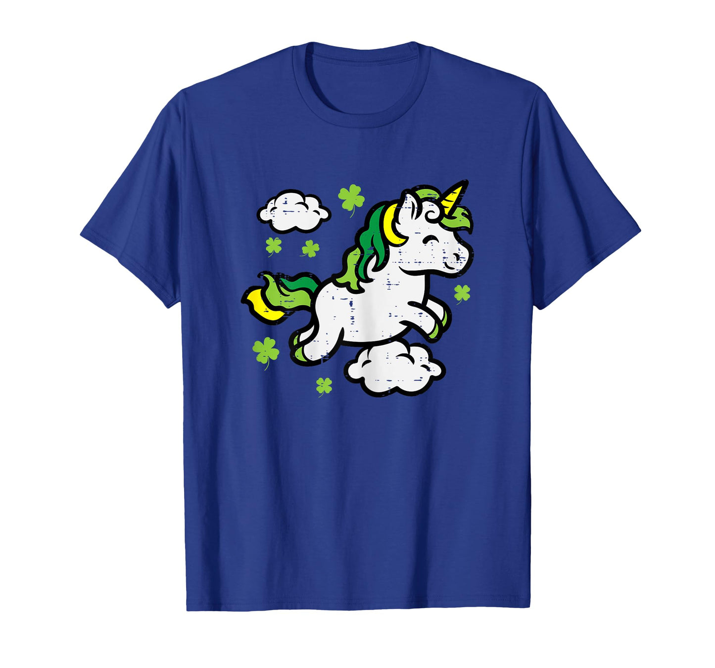 St Patricks Day Unicorn Shamrocks Saint Pattys Girls Kids T-Shirt