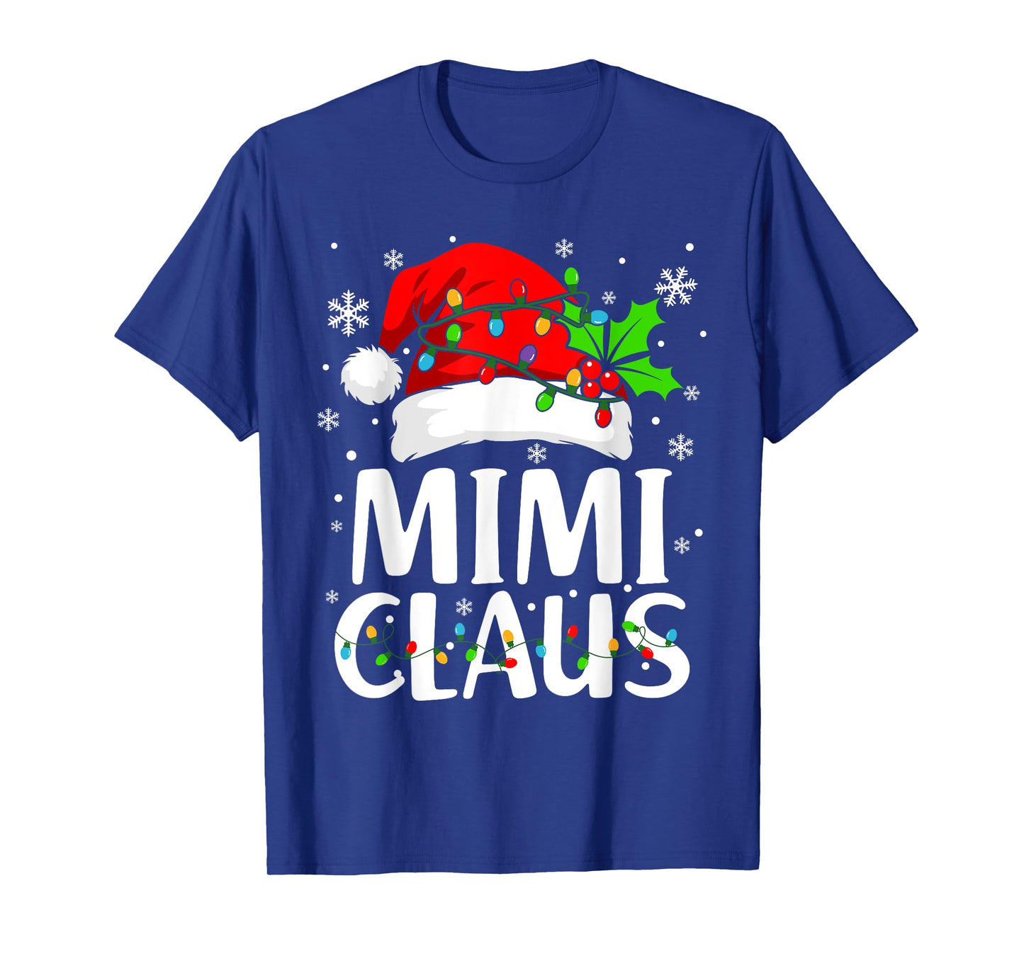 Mimi Claus Shirt Christmas Lights Pajama Family Matching T-Shirt