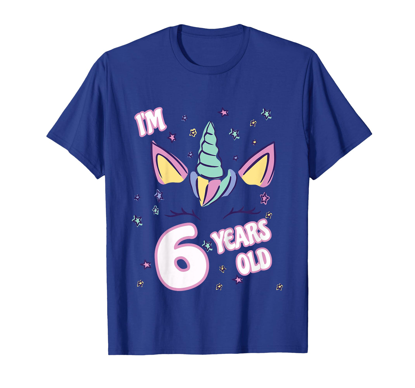Unicorn 6th birthday i'm 6 years old girl unicorn design T-Shirt