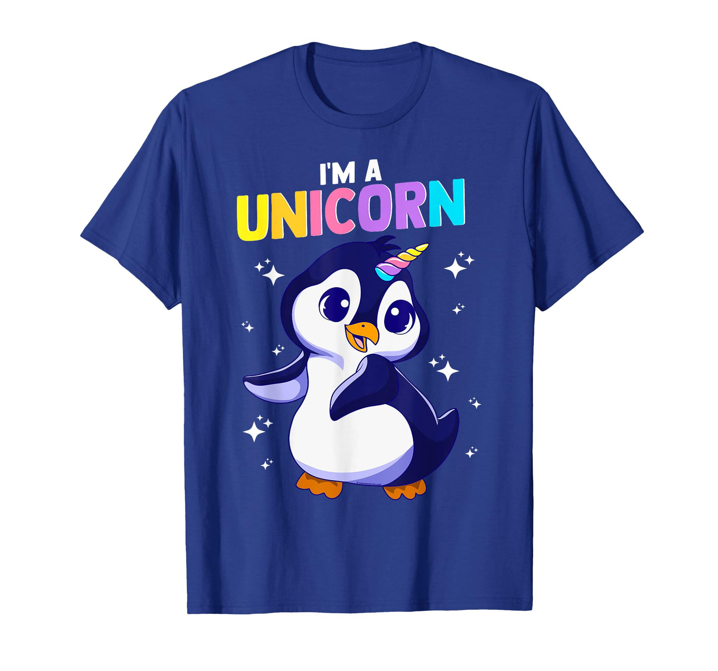 I'm a Unicorn Happy Penguin with Unicorn Horn Funny Kawaii T-Shirt