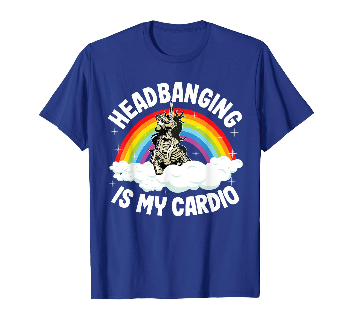 Headbanging Is My Cardio Funny Heavy Metal Unicorn T-Shirt
