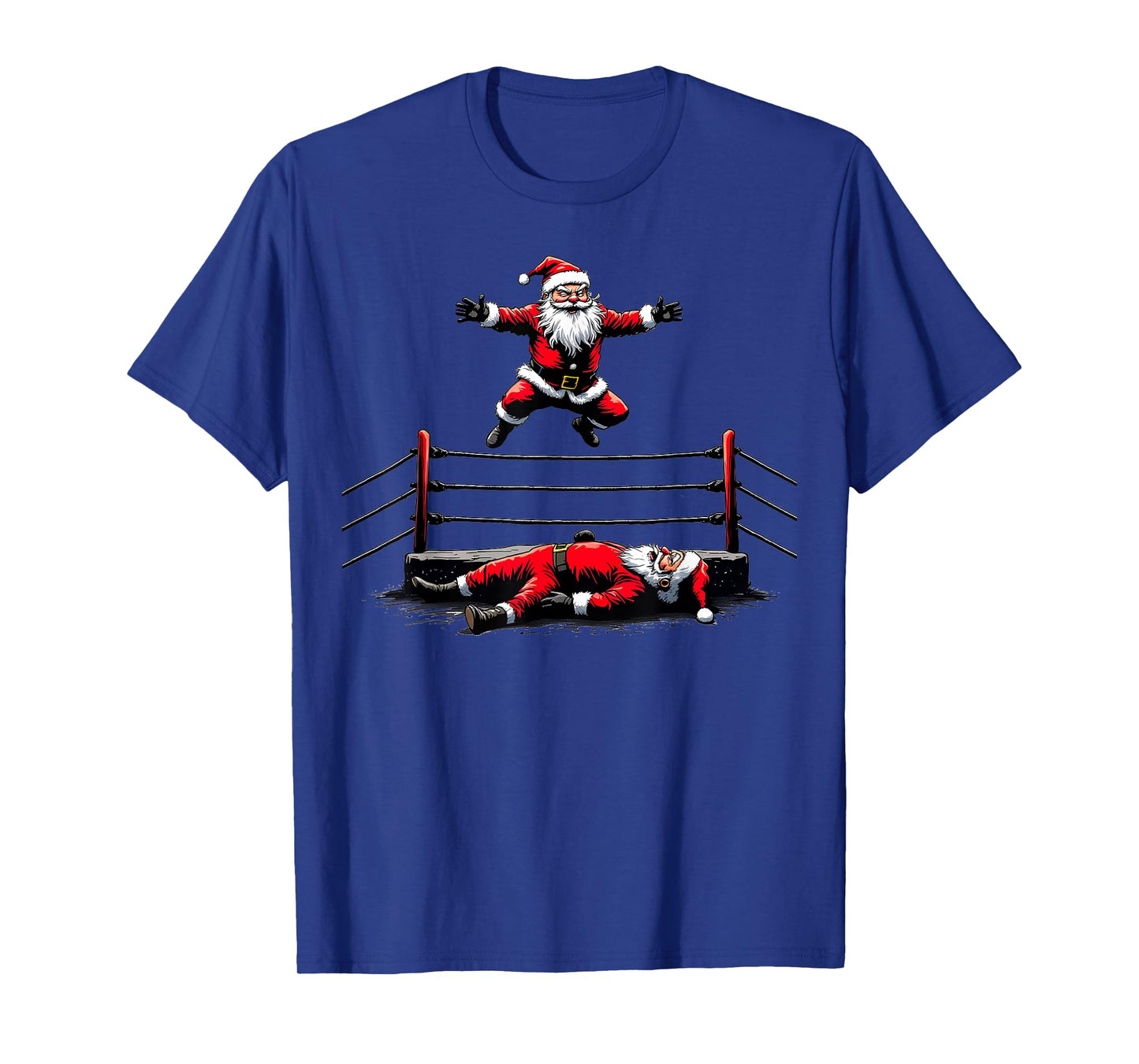 Funny Christmas Santa Claus Graphic Wrestling Wrestler T-Shirt