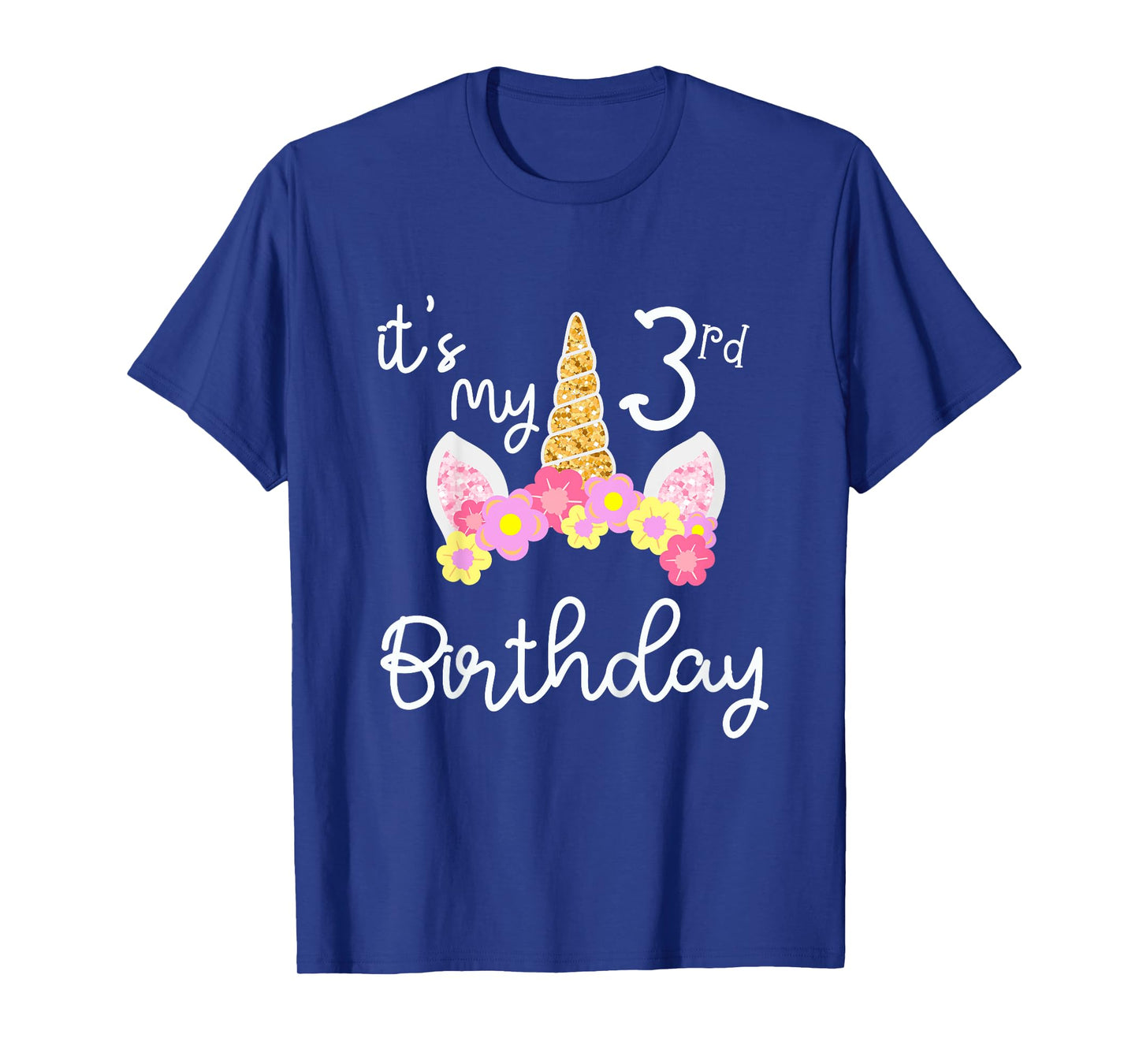 It's My 3 rd Birthday Three Year's Old Unicorn T-Shirt