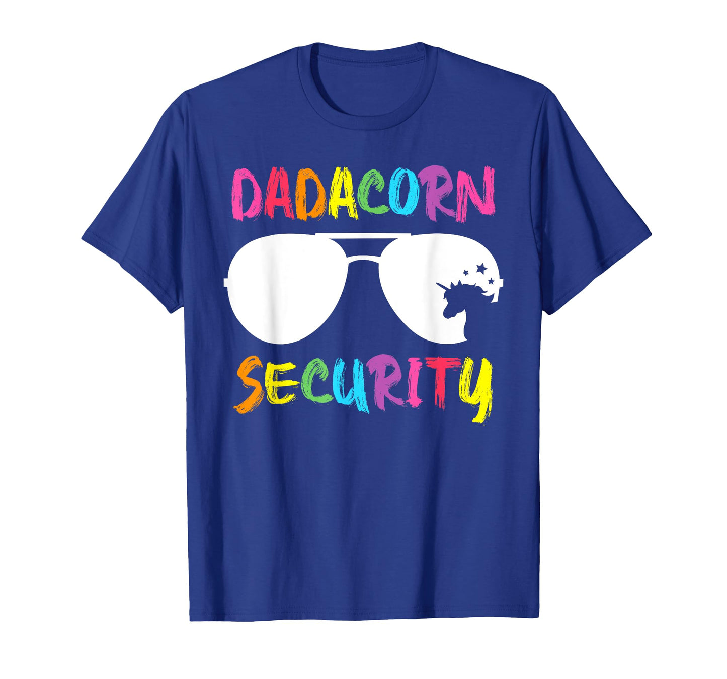 Dadacorn Security Unicorn Dad and Girl Papa Fathers Day Gift T-Shirt