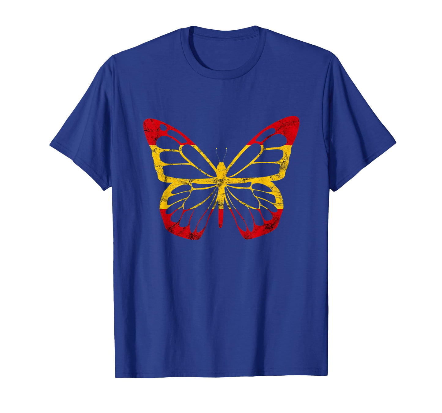 Spain Butterfly Spanish Flag Espana Spanish Pride Espanol T-Shirt